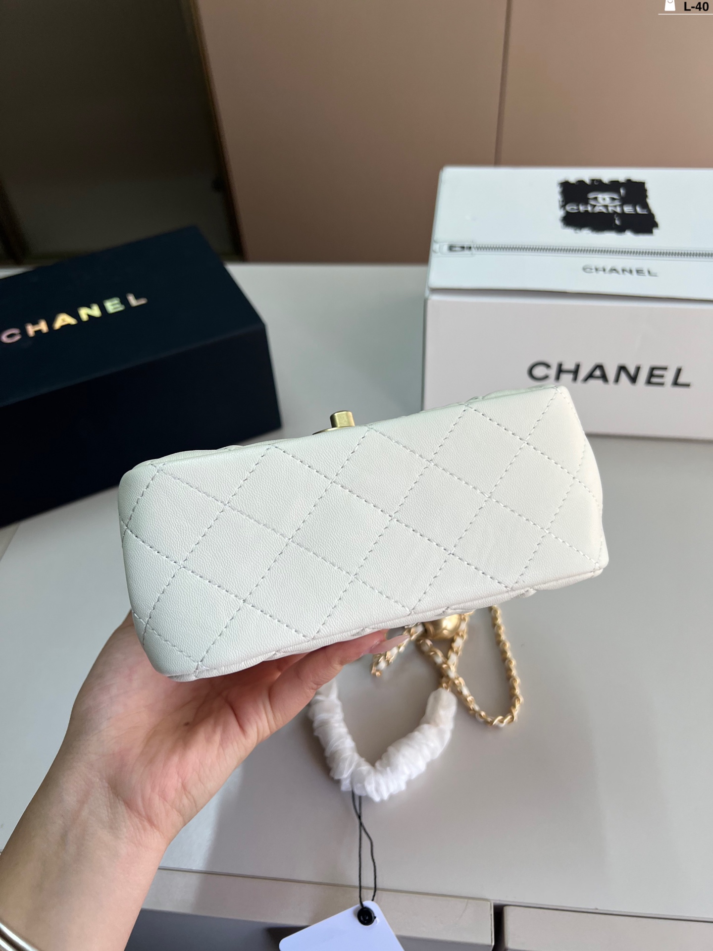 Chanel Classic Flap Bag with Gold Ball