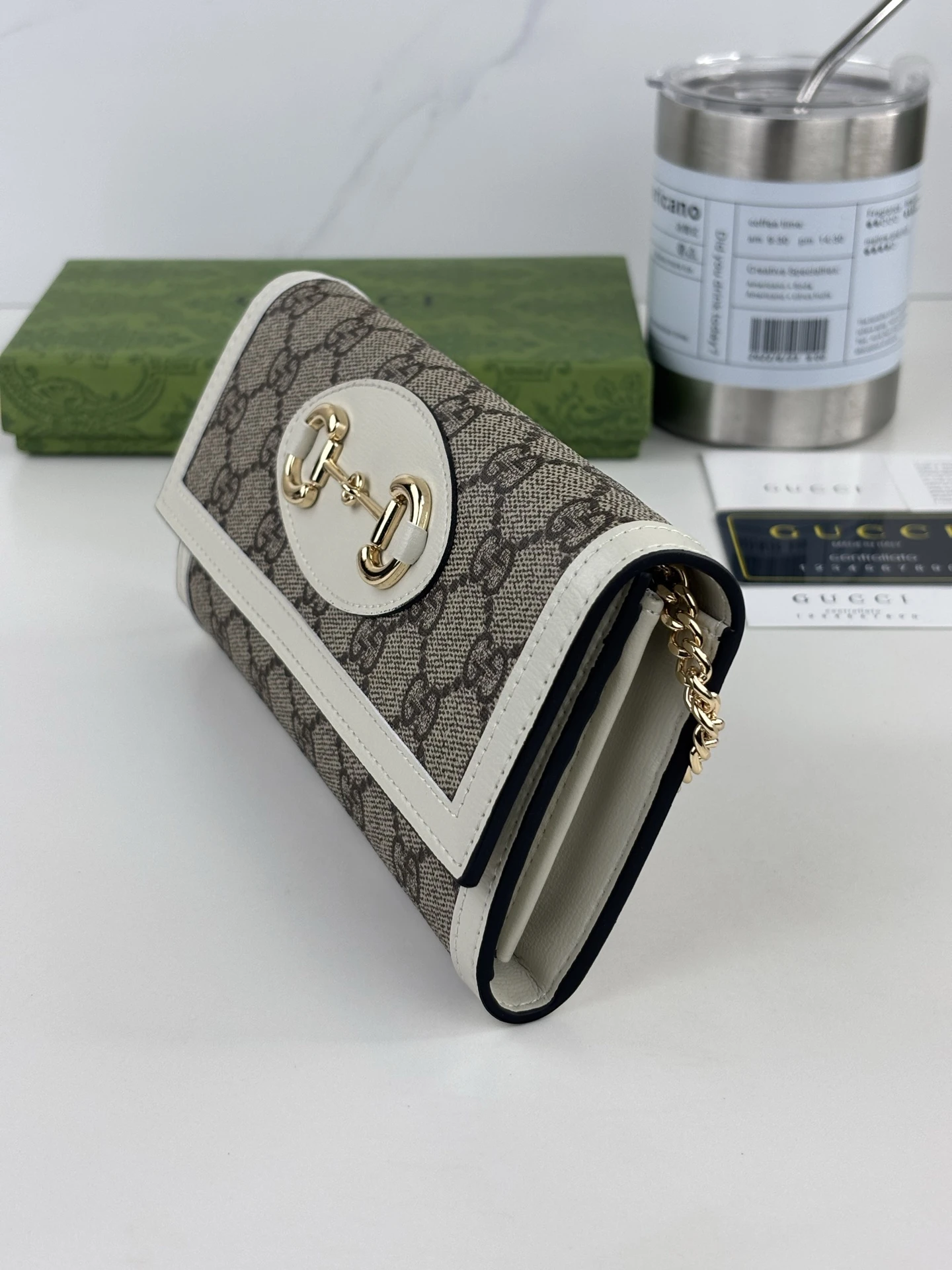 GG Supreme Wallet-style Crossbody Bag