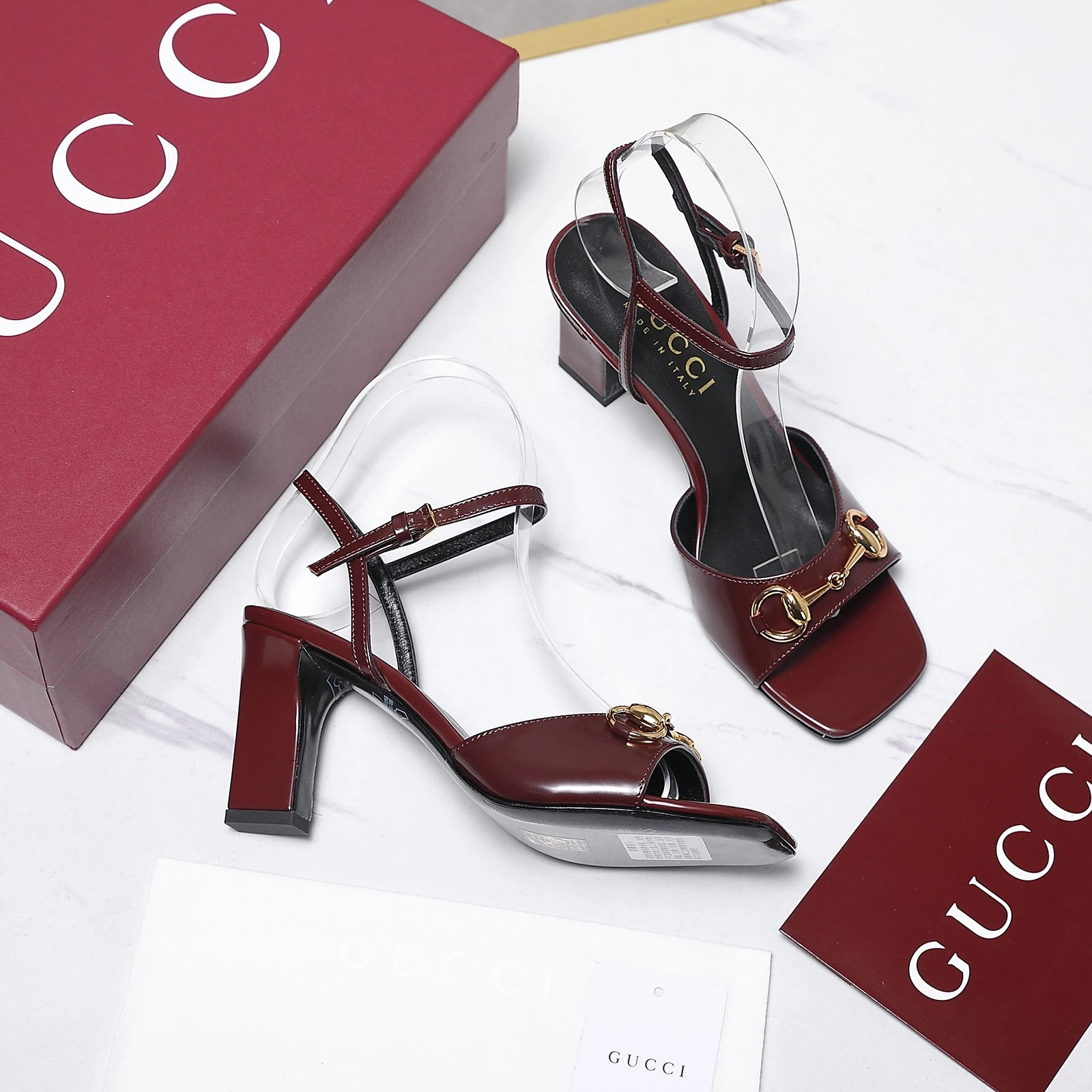 GUCCI New Spring Saddle-Strap Sandals