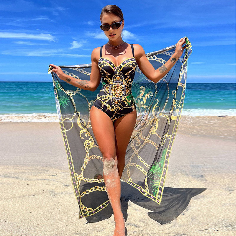 Versace One Piece Elastic Swimsuit