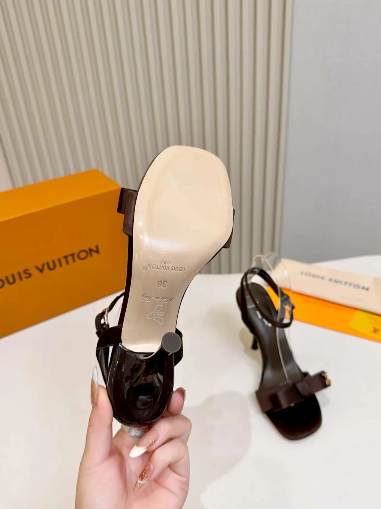 LV Bow Stiletto Sandals