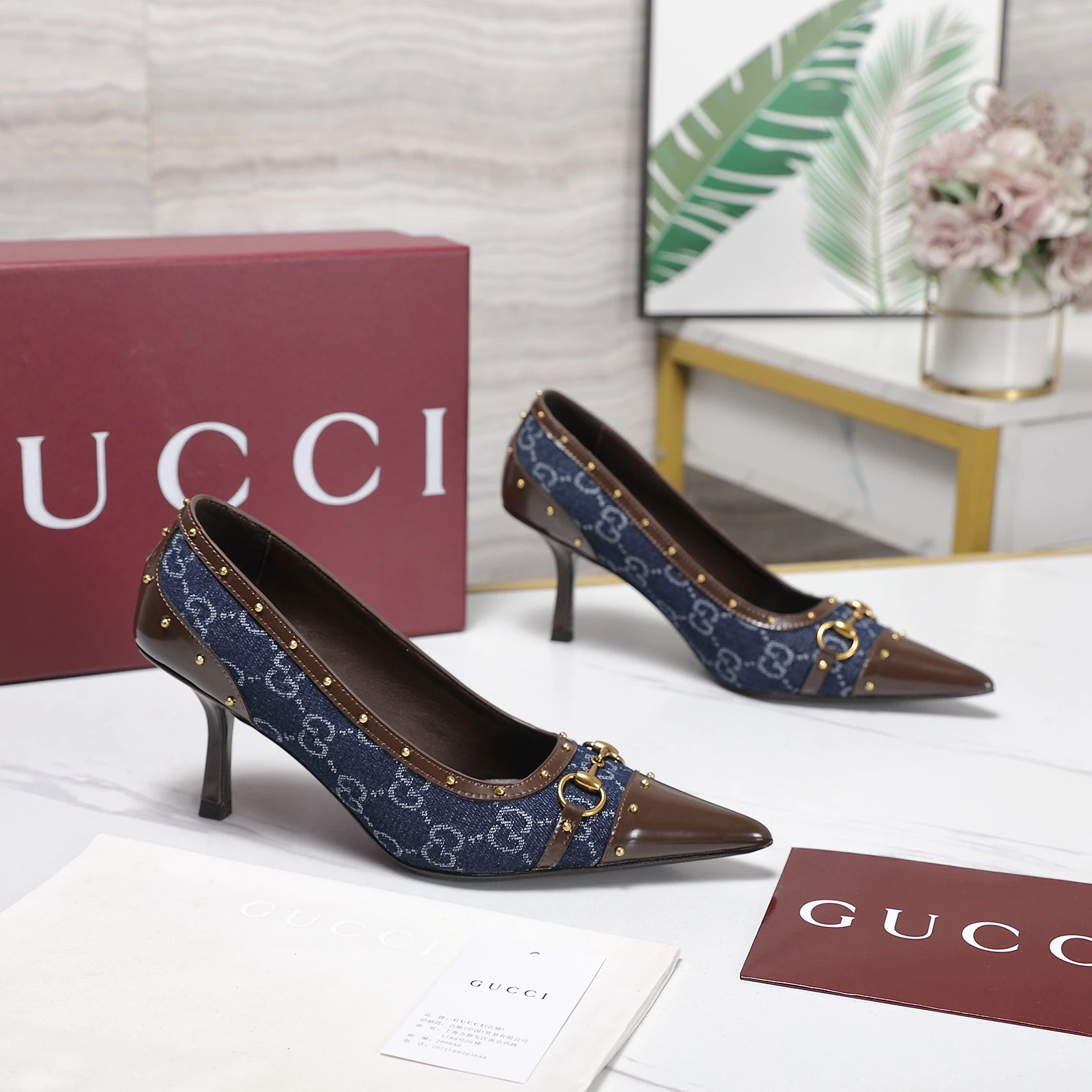 Gucci Horsebit and Stud High-Heeled Shoes