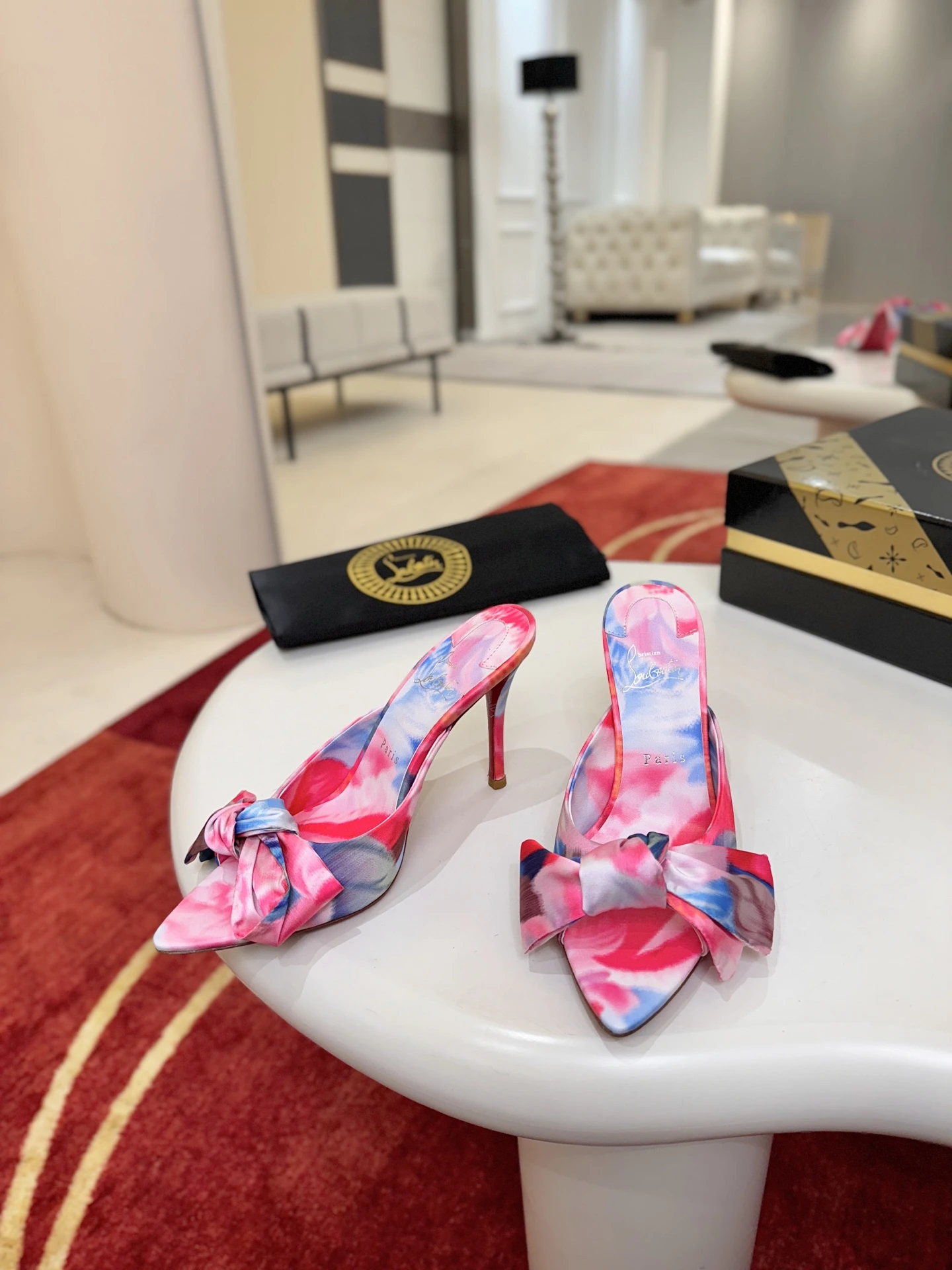 Christian Louboutin Bow-detail slippers