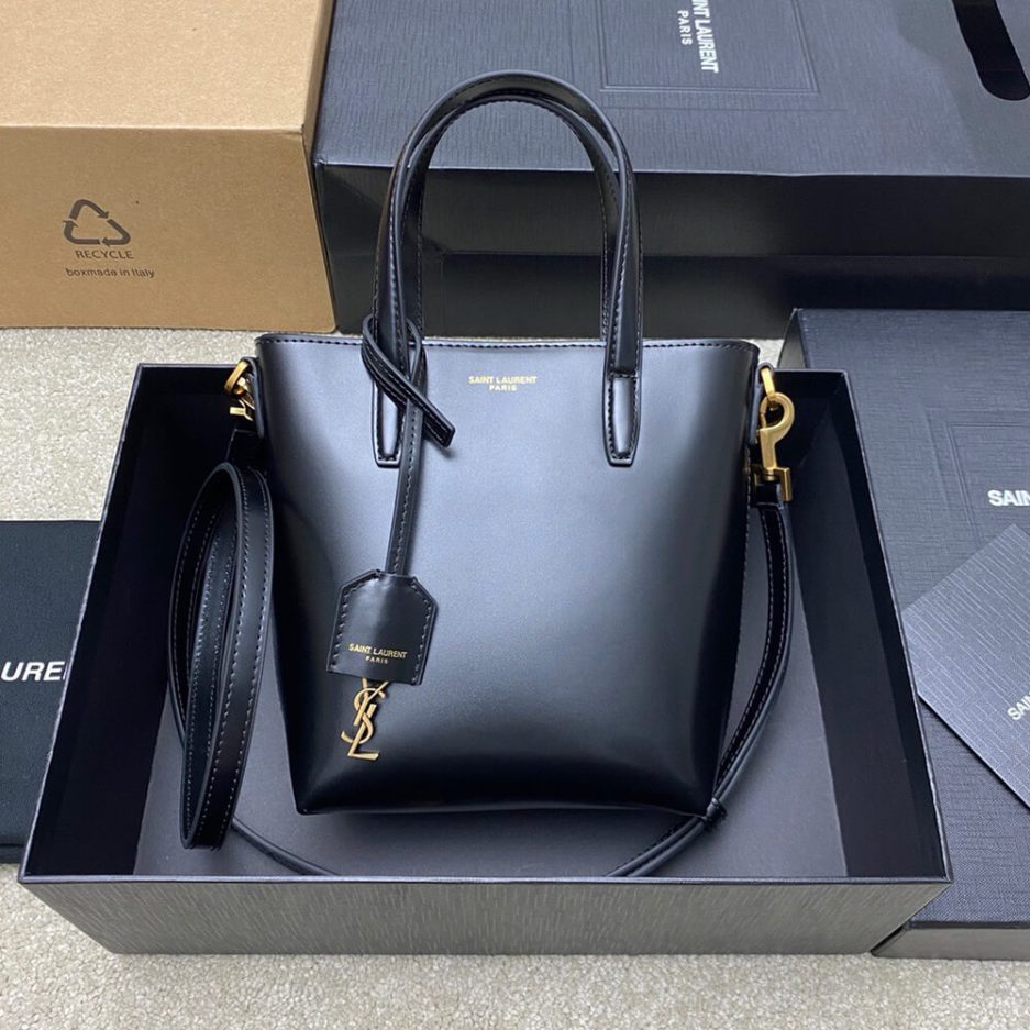MINI TOY SHOPPING SAINT LAURENT IN BOX LEATHER