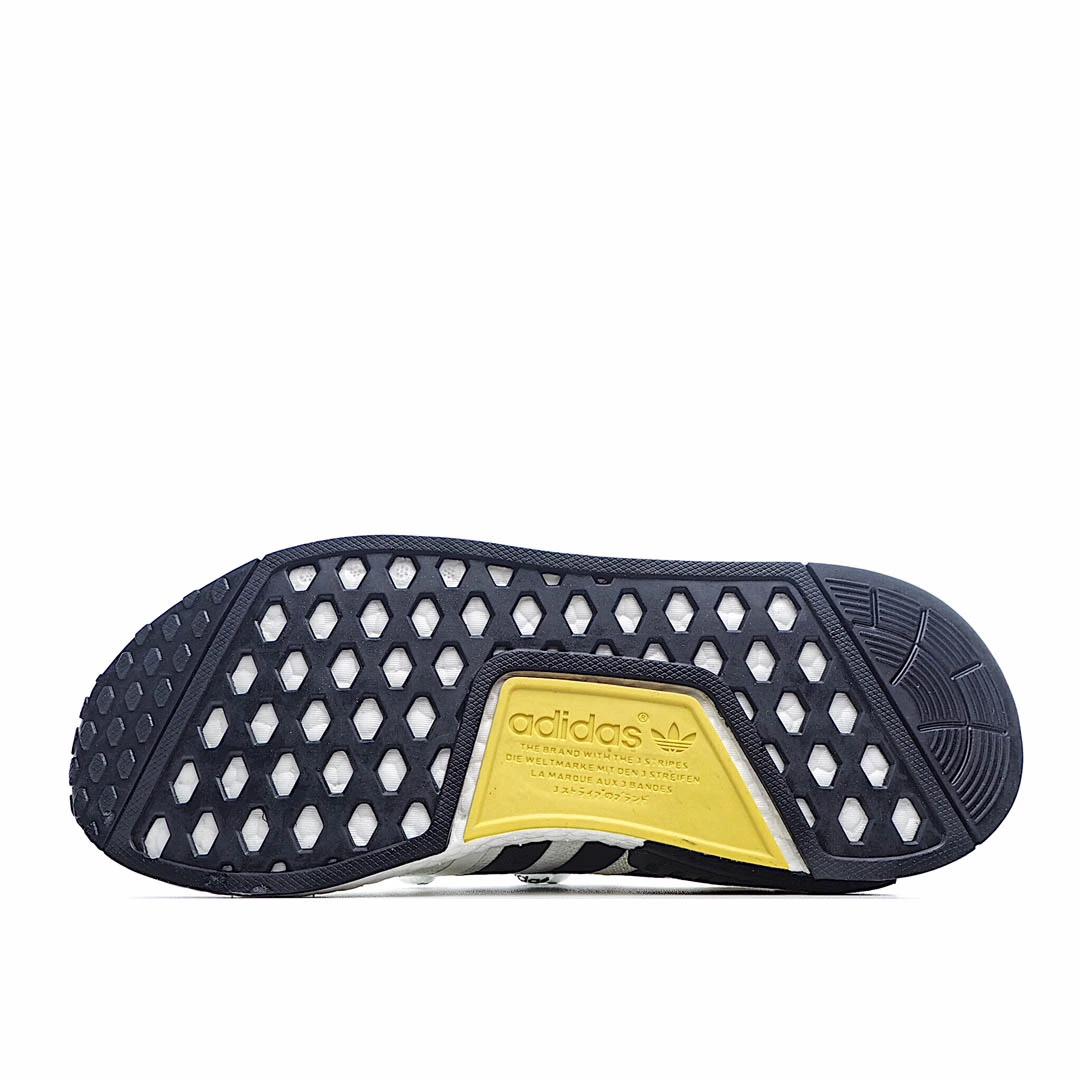 Adidas NMD_R1 STLT Primeknit 'White Black Bright Yellow'