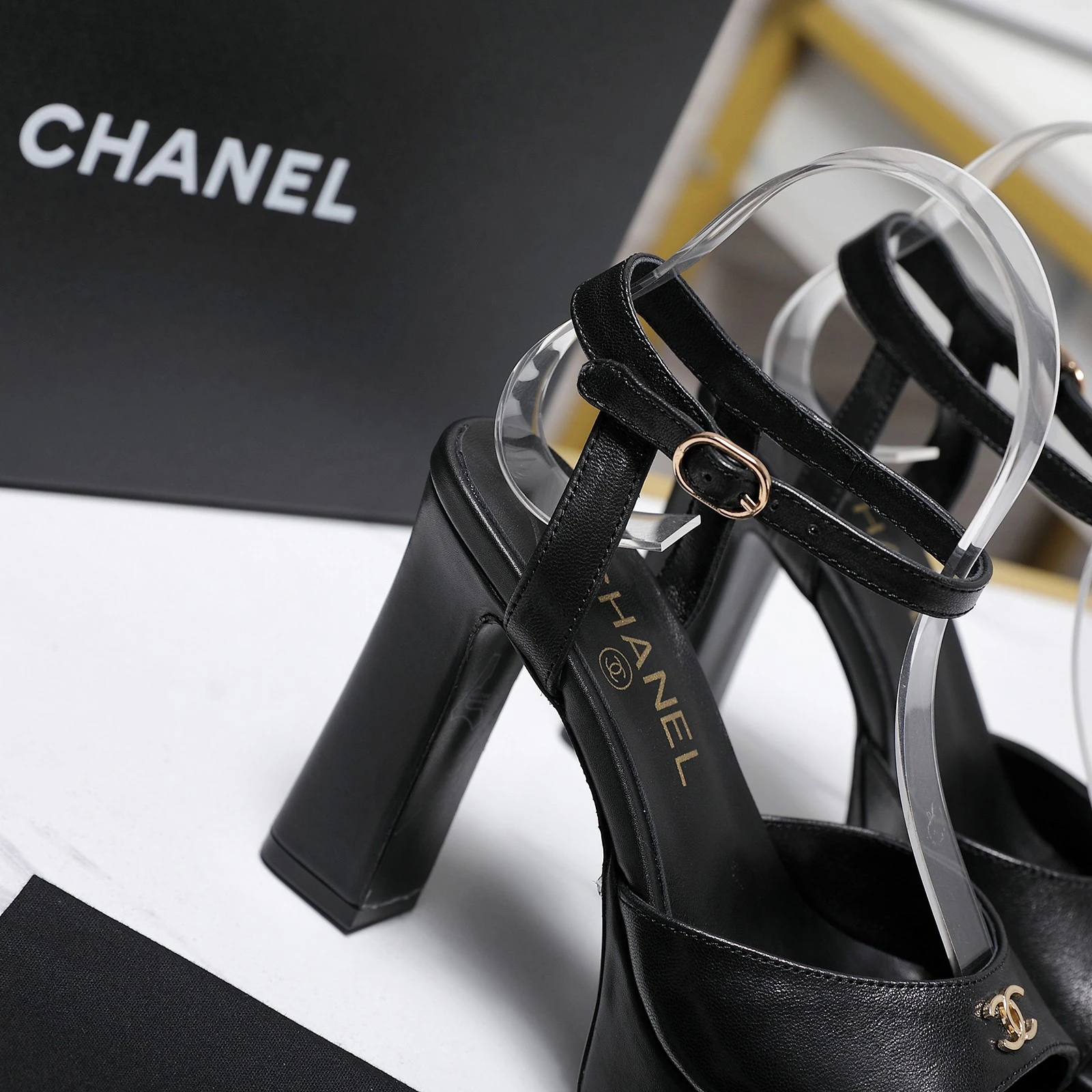 Chanel 26P Thick Heel Waterproof Platform Fish Mouth High Heel Sandals