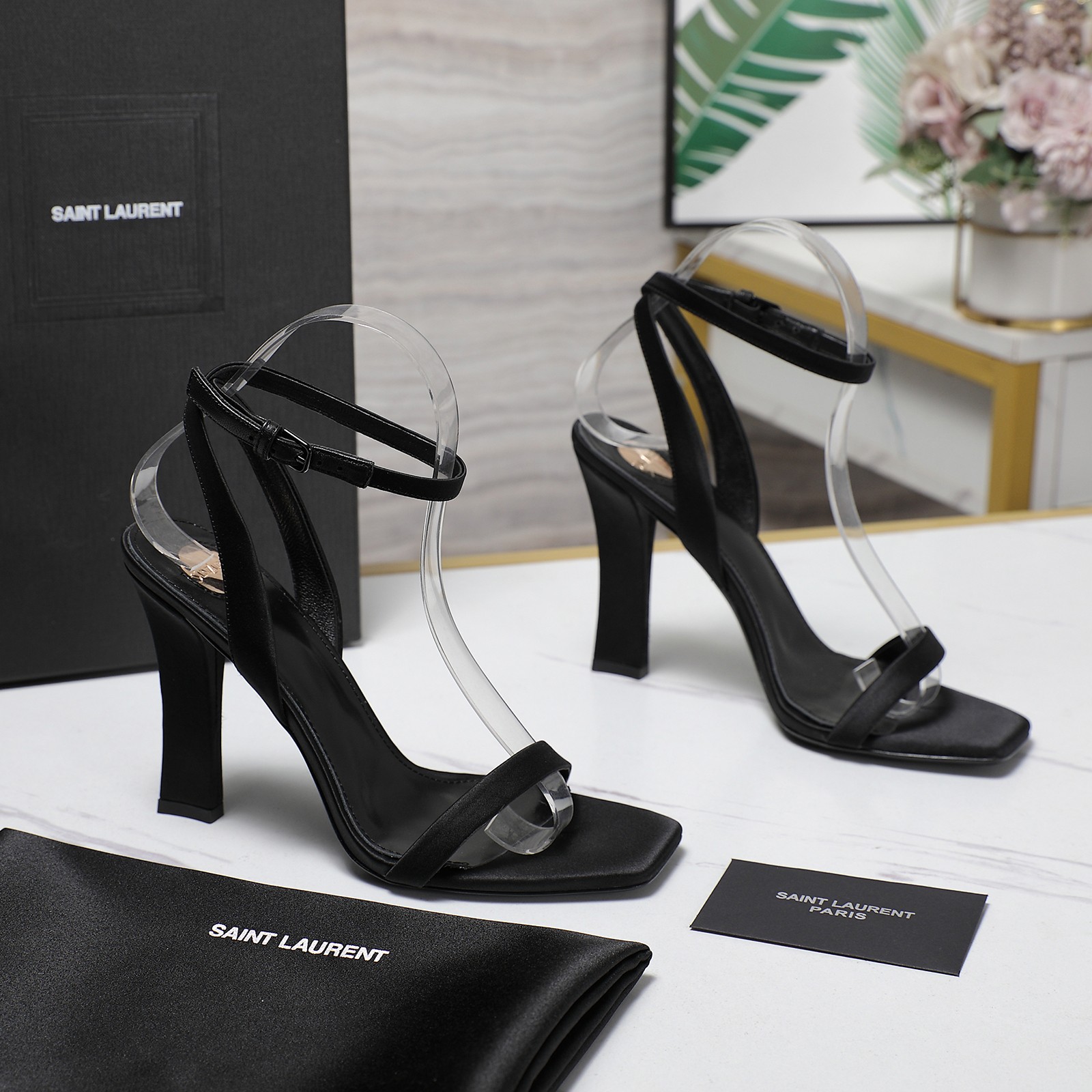 YSL Single-strap high-heeled sandals