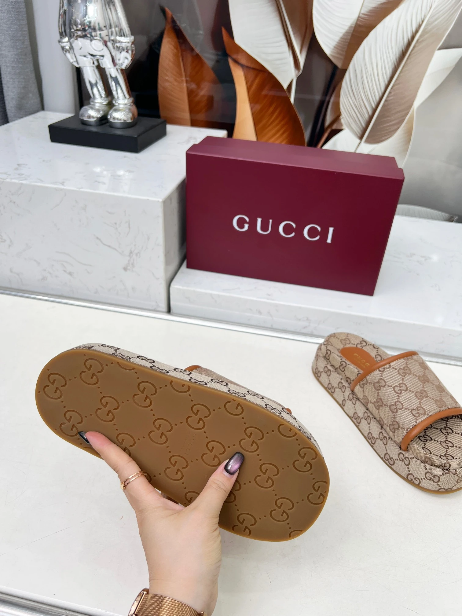 Gucci Platform Slides