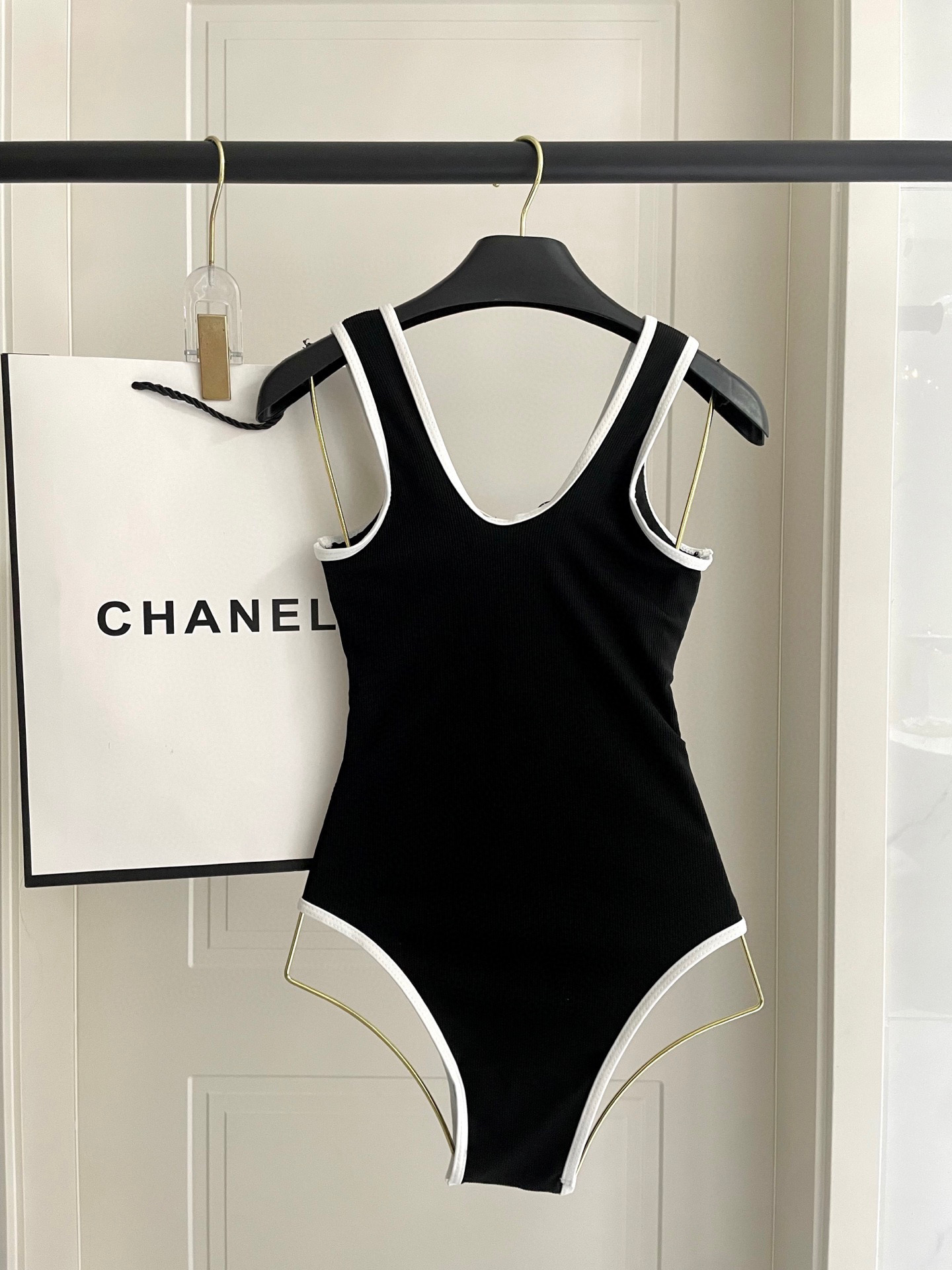 Chanel One-piece Swimsuit With Chest Padded