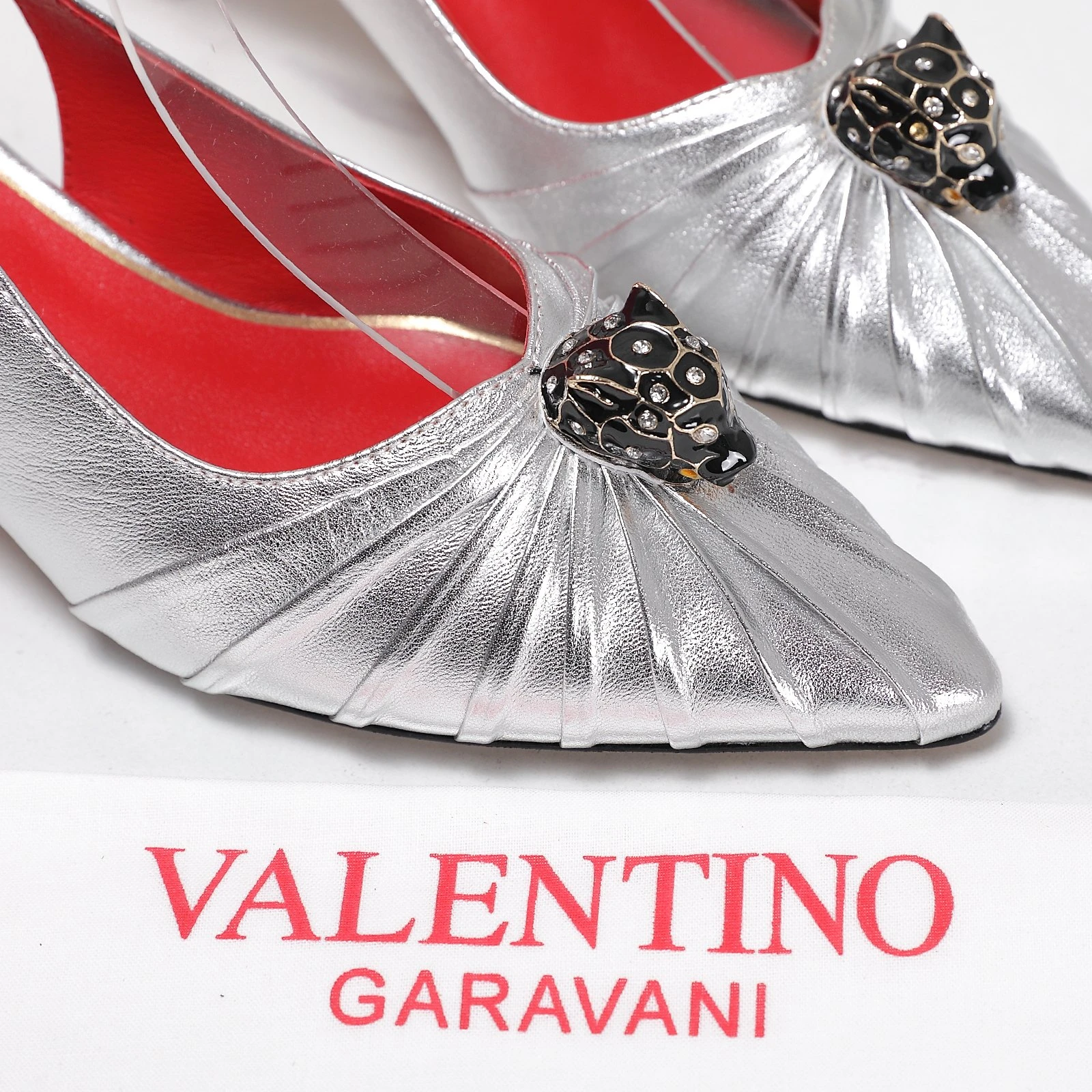 VALENTINO Pointed Folds Backless Sandals