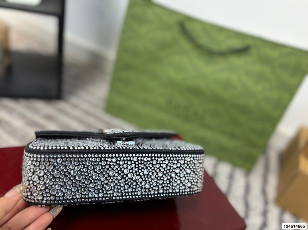 GG Marmont Crystal Chian Bag
