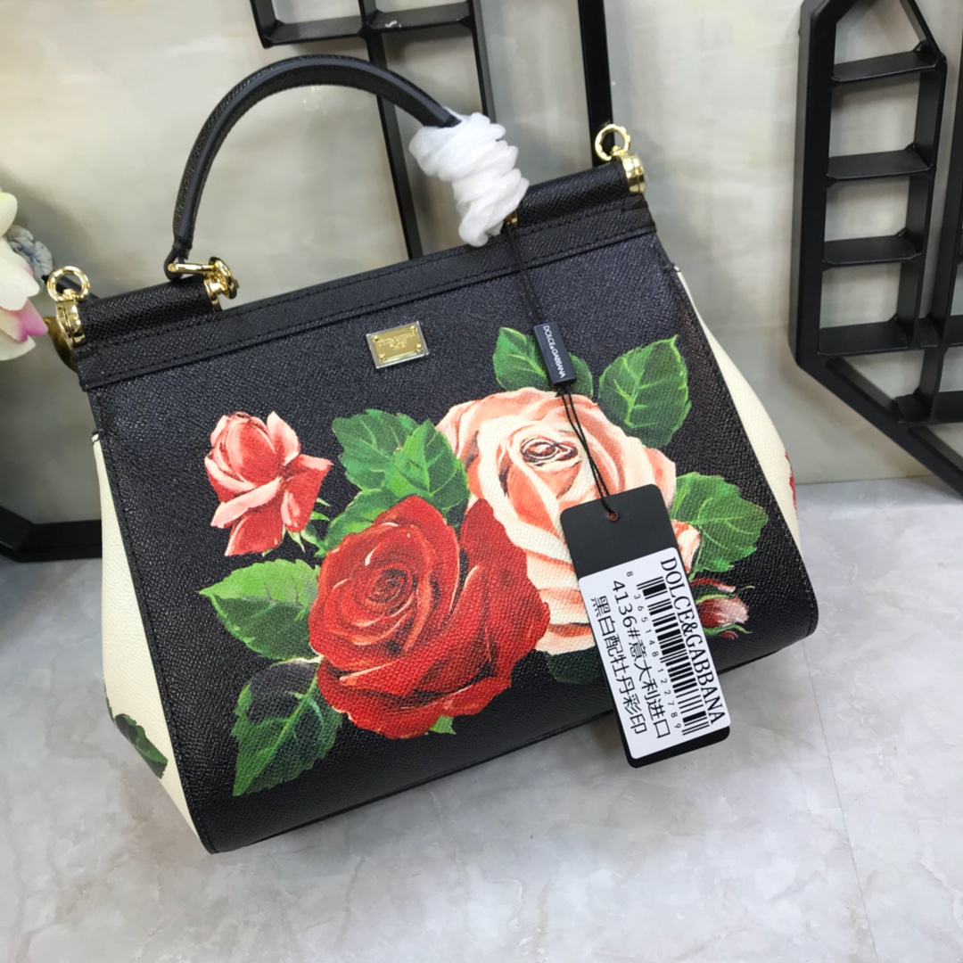 Dolce & Gabbana Sicily Rose Handle Bag