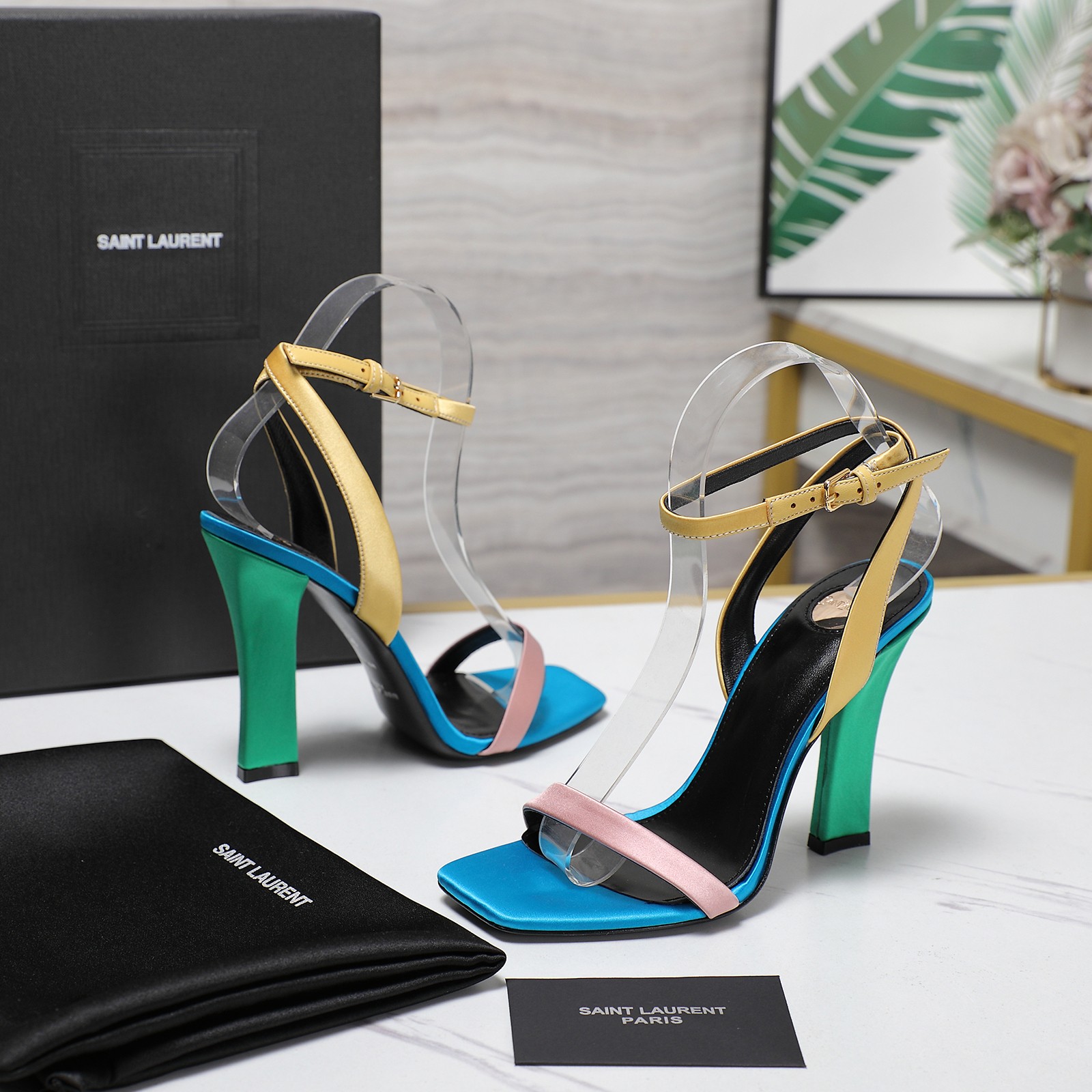YSL Single-strap high-heeled sandals