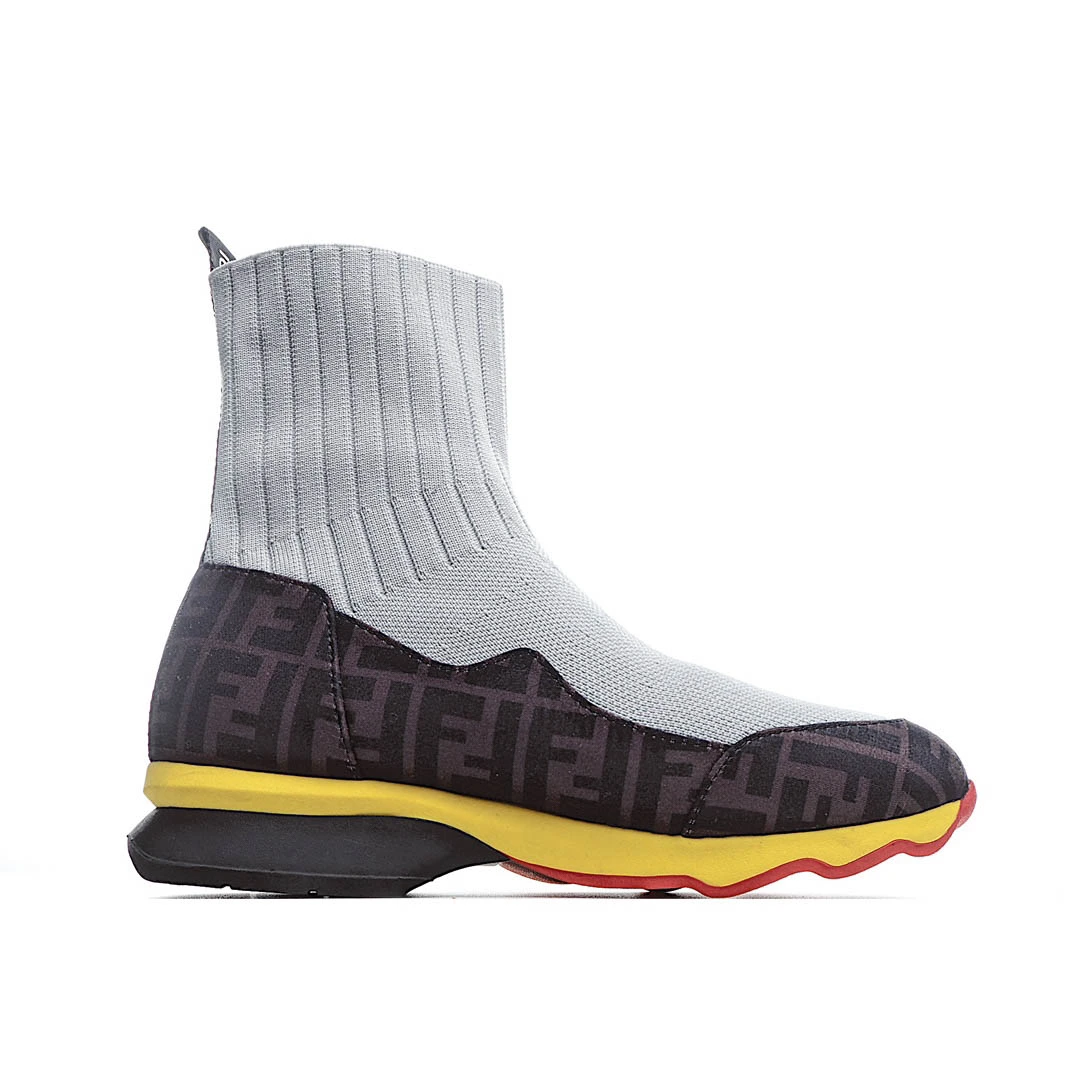 Fendi Knitted Stretch Martin Boots