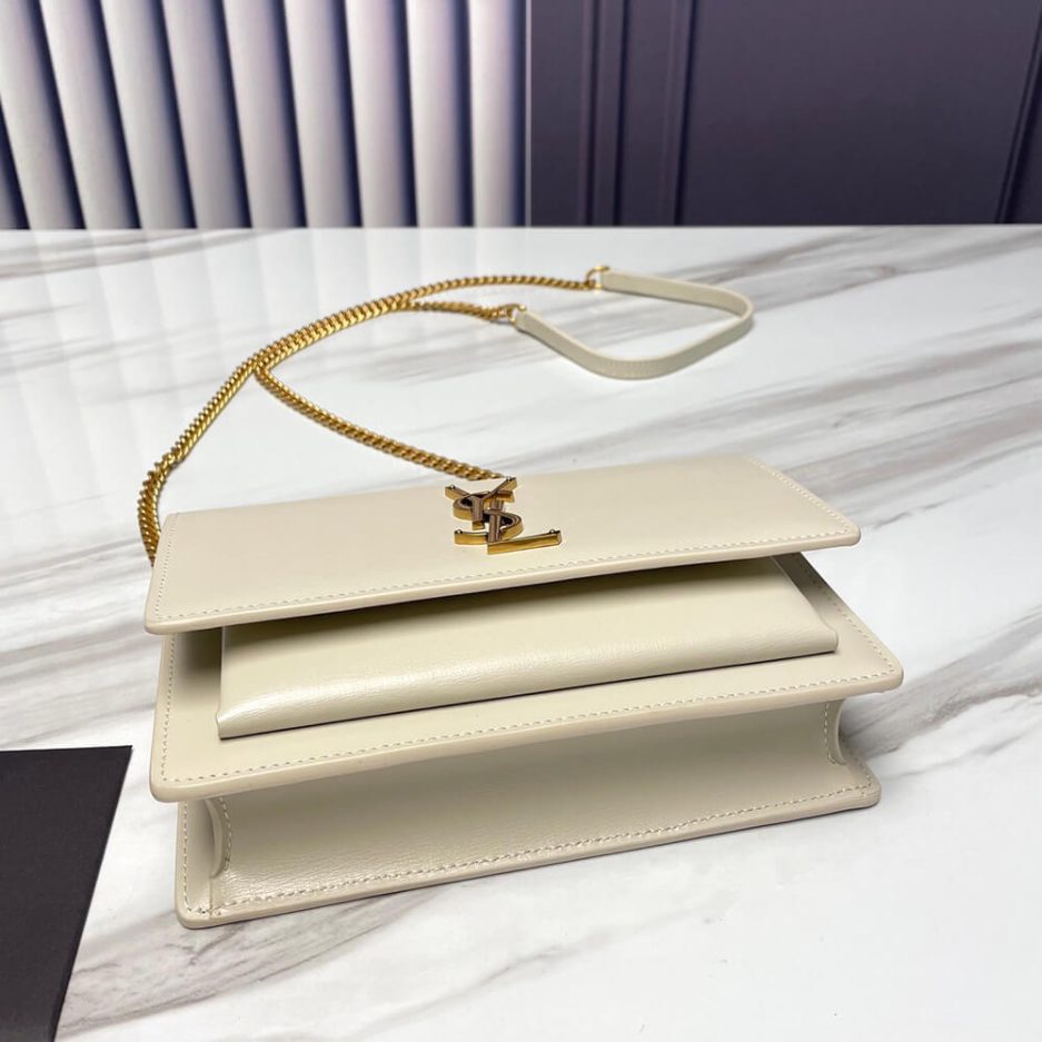 SUNSET CHAIN BAG IN SMOOTH LEATHER