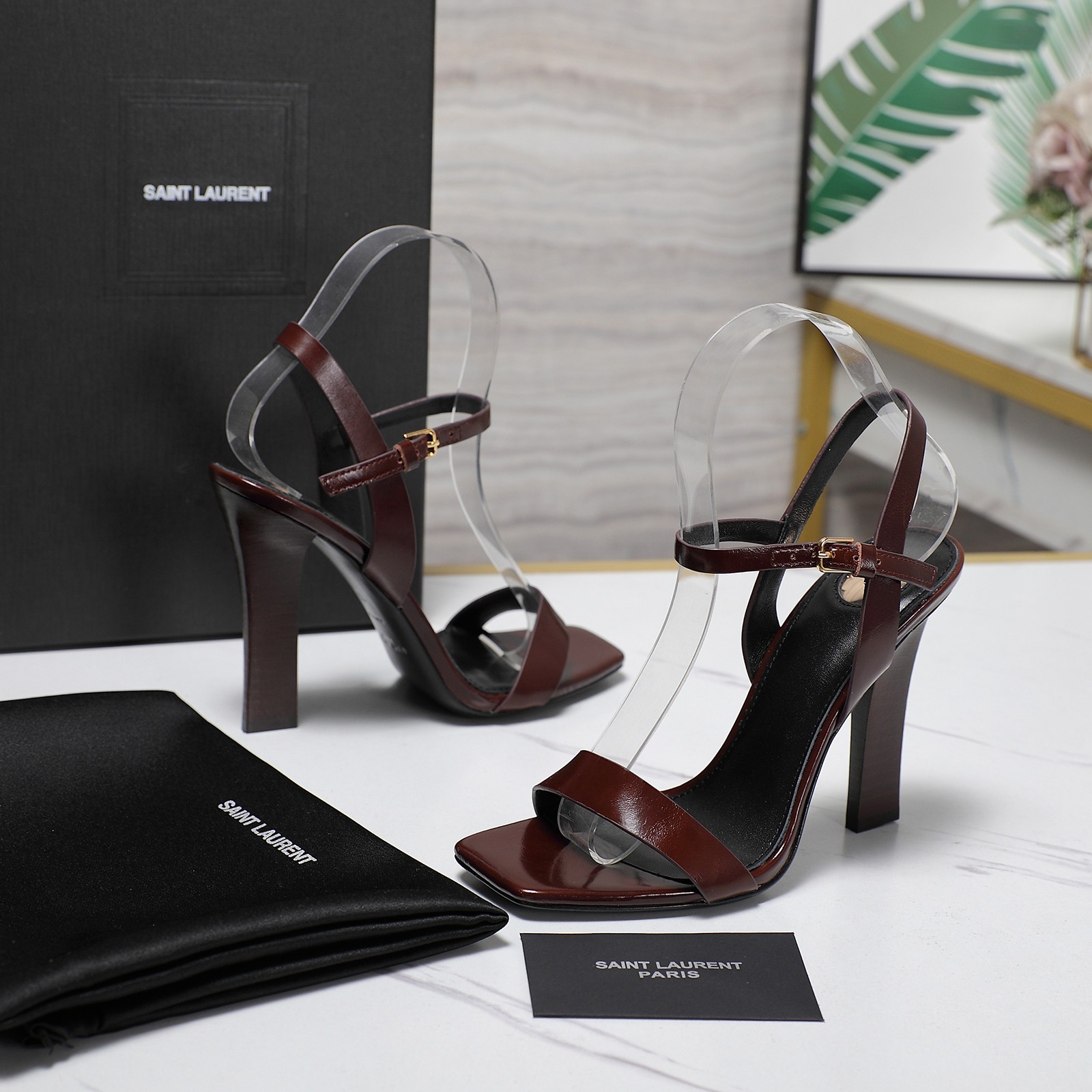 YSL Single-strap high-heeled sandals