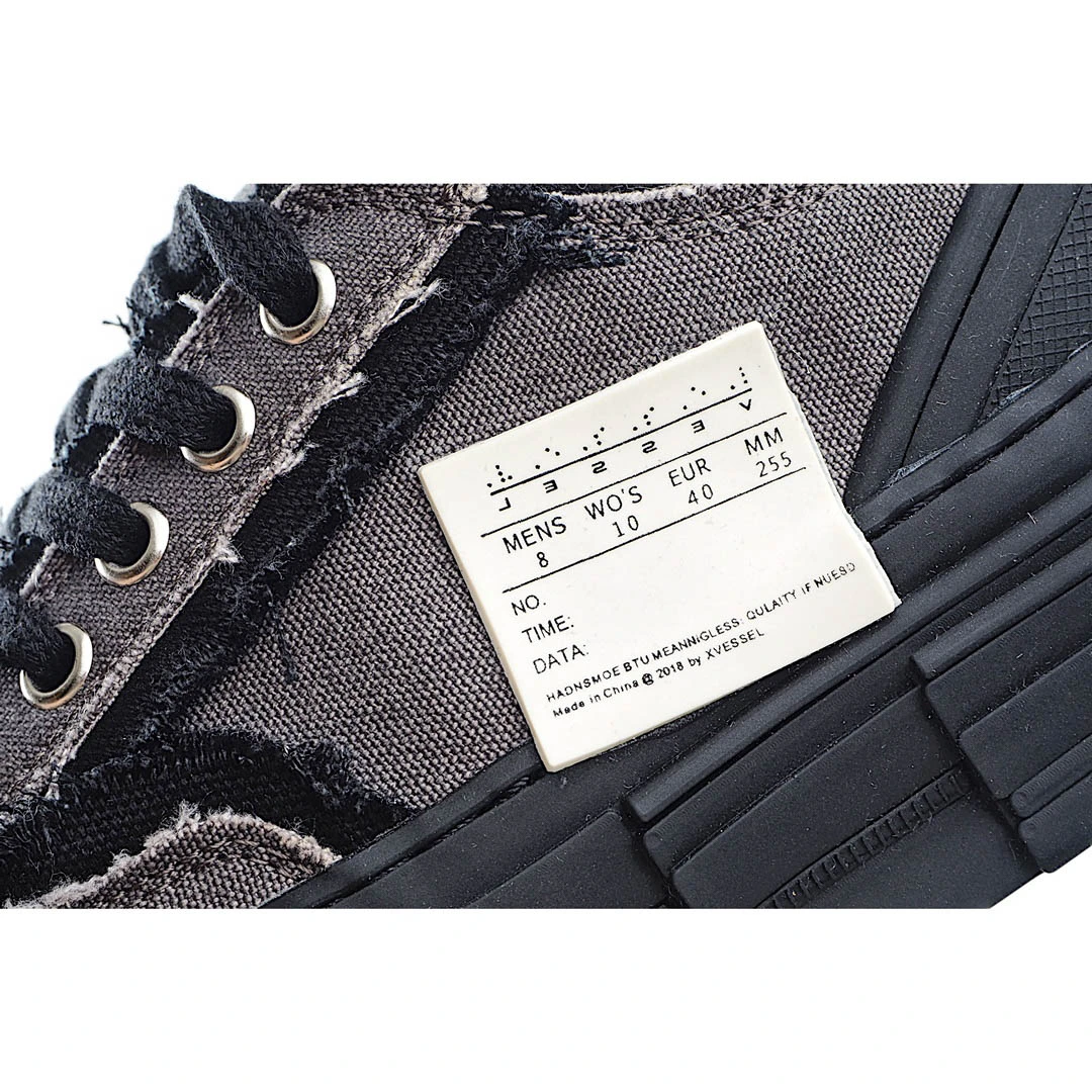 x VESSEL GOP Low canvas vulcanized sneakers