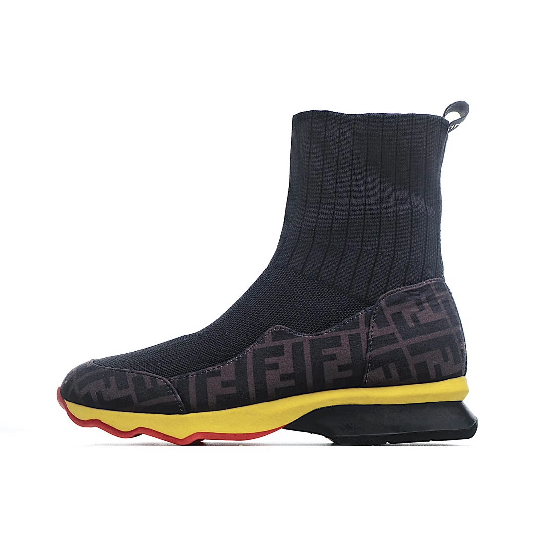 Fendi Knitted Stretch Martin Boots