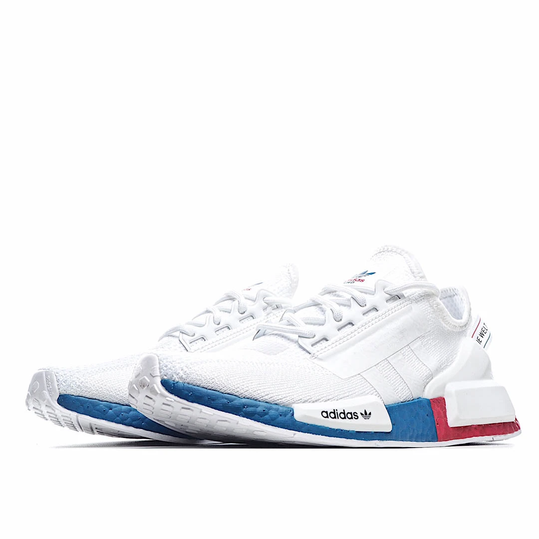 Adidas NMD_R1 V2 'White Lush Red Blue'