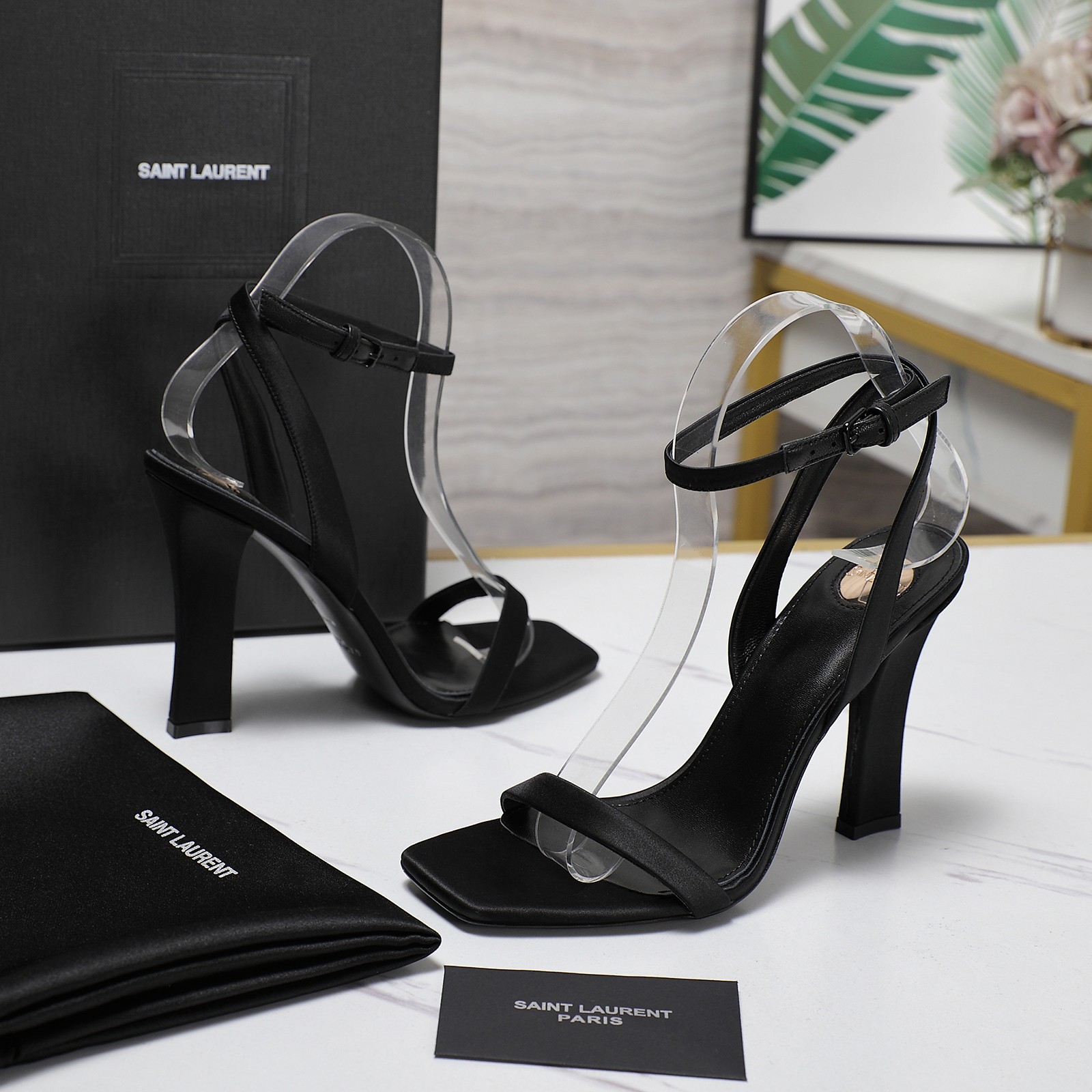 YSL Single-strap high-heeled sandals