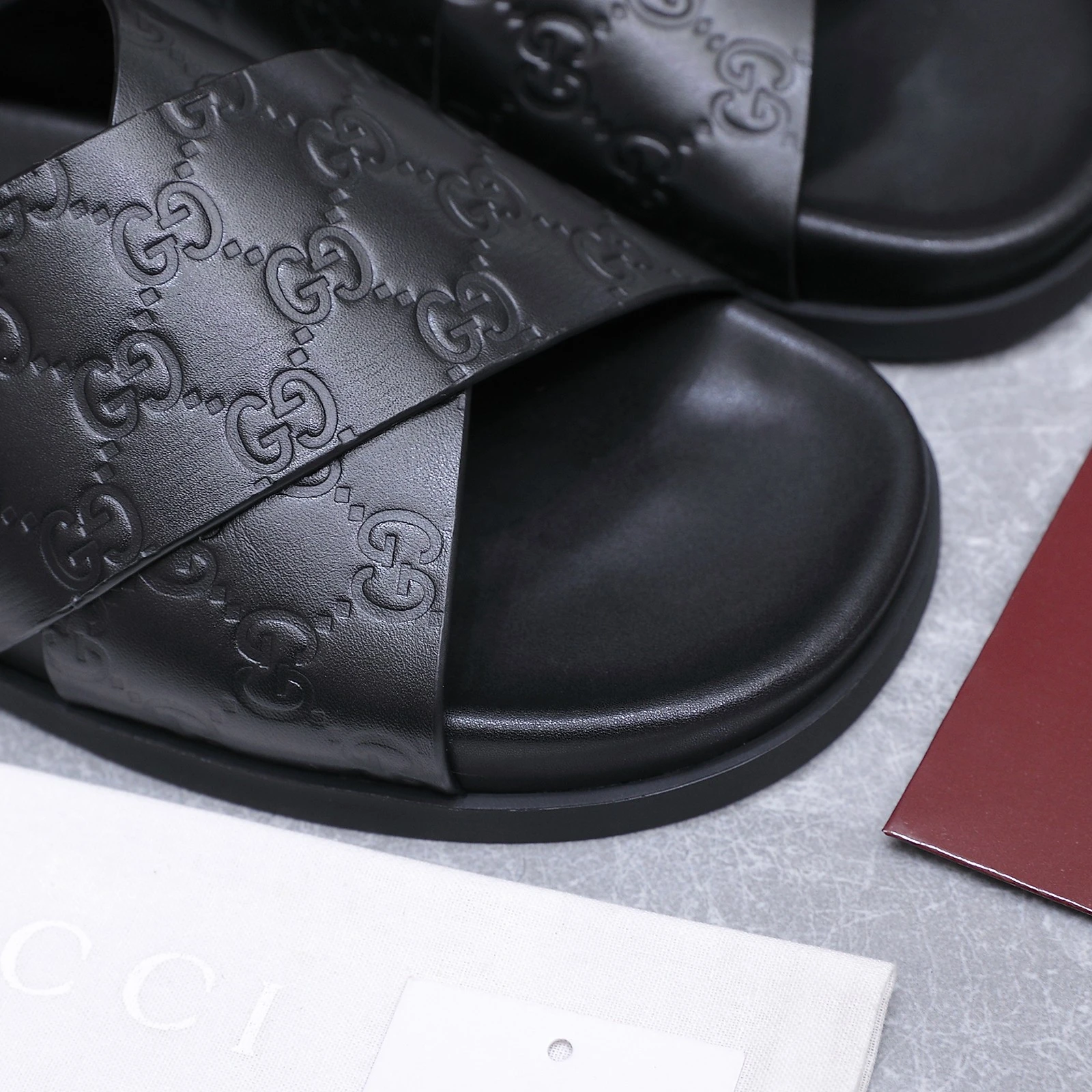 Gucci Double G embossed beach sandals