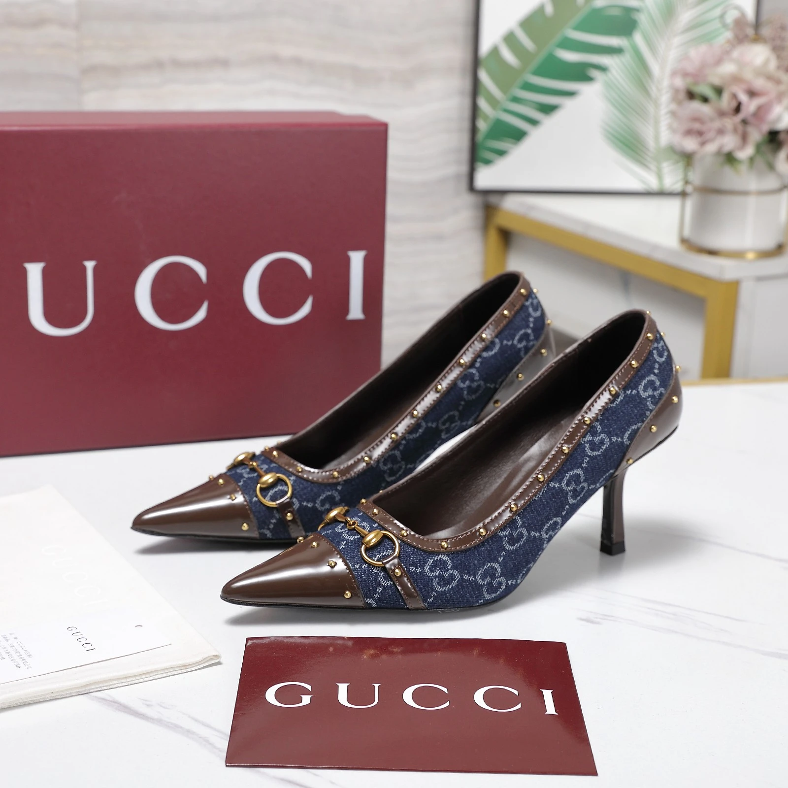 Gucci Horsebit and Stud High-Heeled Shoes