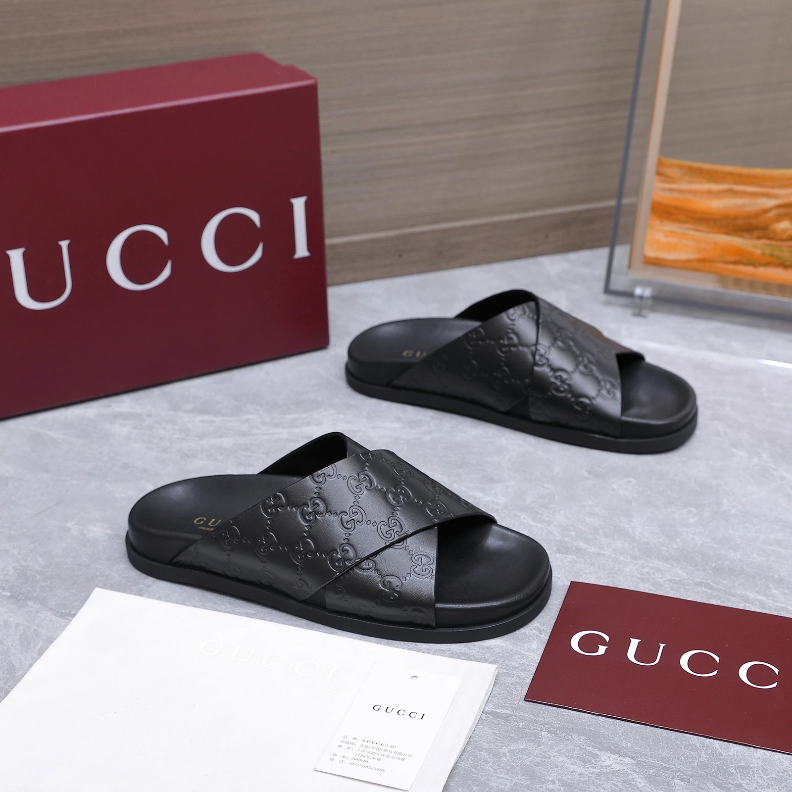 Gucci Double G embossed beach sandals