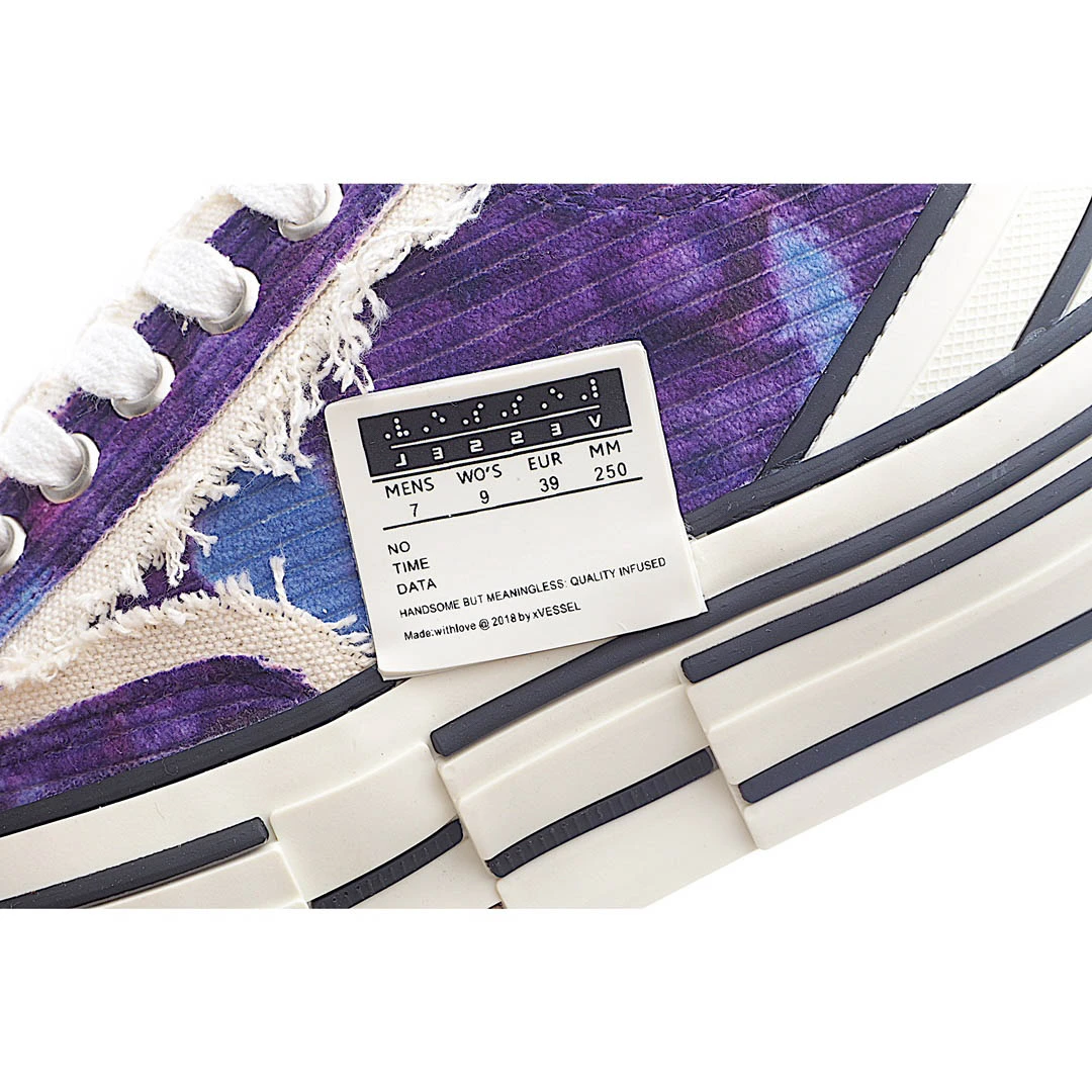 x VESSEL GOP Low canvas vulcanized sneakers
