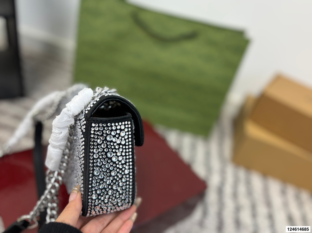 GG Marmont Crystal Chian Bag