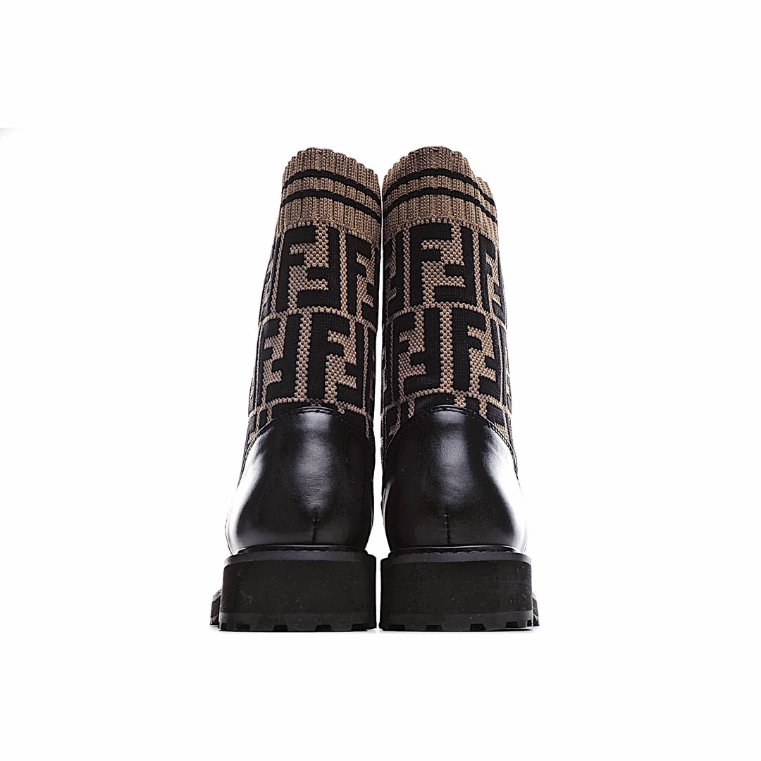 Fendi Knitted Stretch Martin Boots