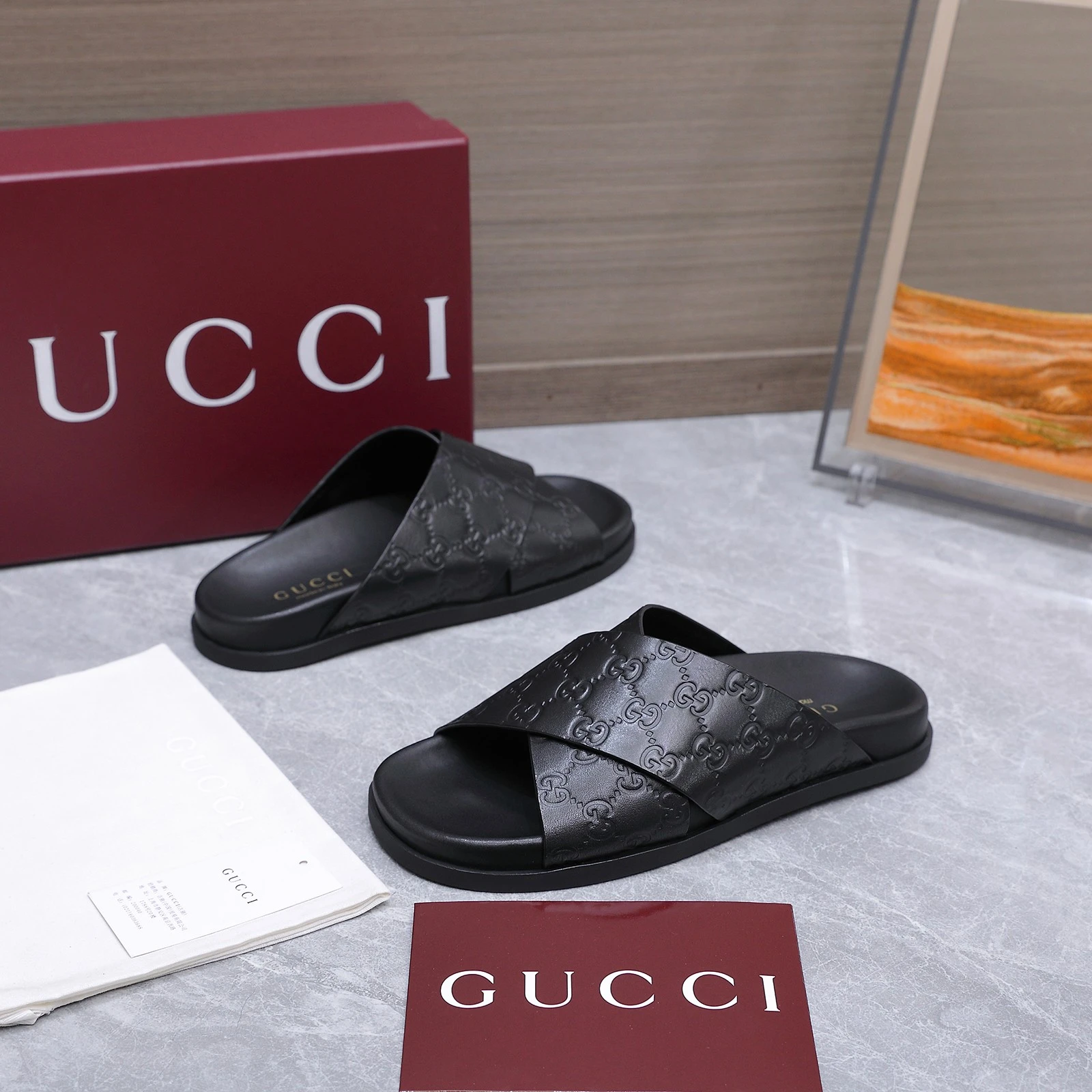 Gucci Double G embossed beach sandals