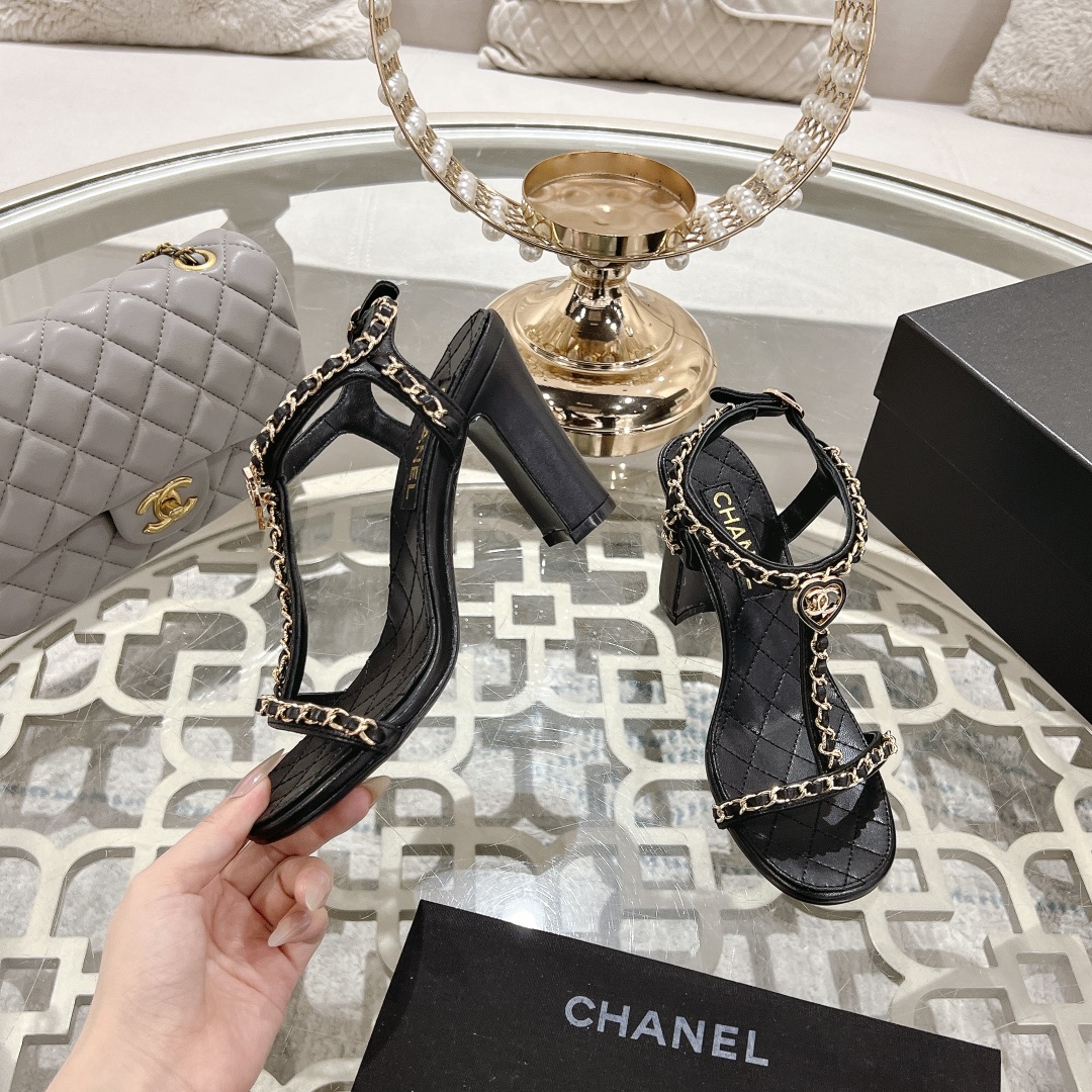 Chanel 25S Chain High Heels Sandals