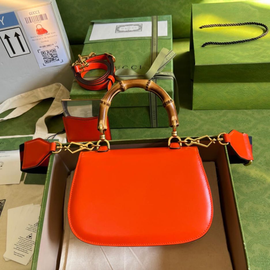 GUCCI BAMBOO 1947 JUMBO GG SMALL TOP HANDLE BAG