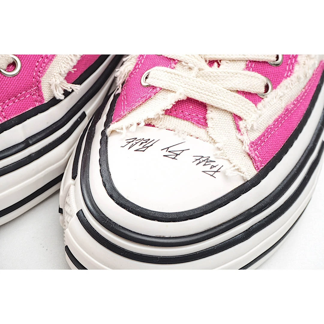 x VESSEL GOP Low canvas vulcanized sneakers