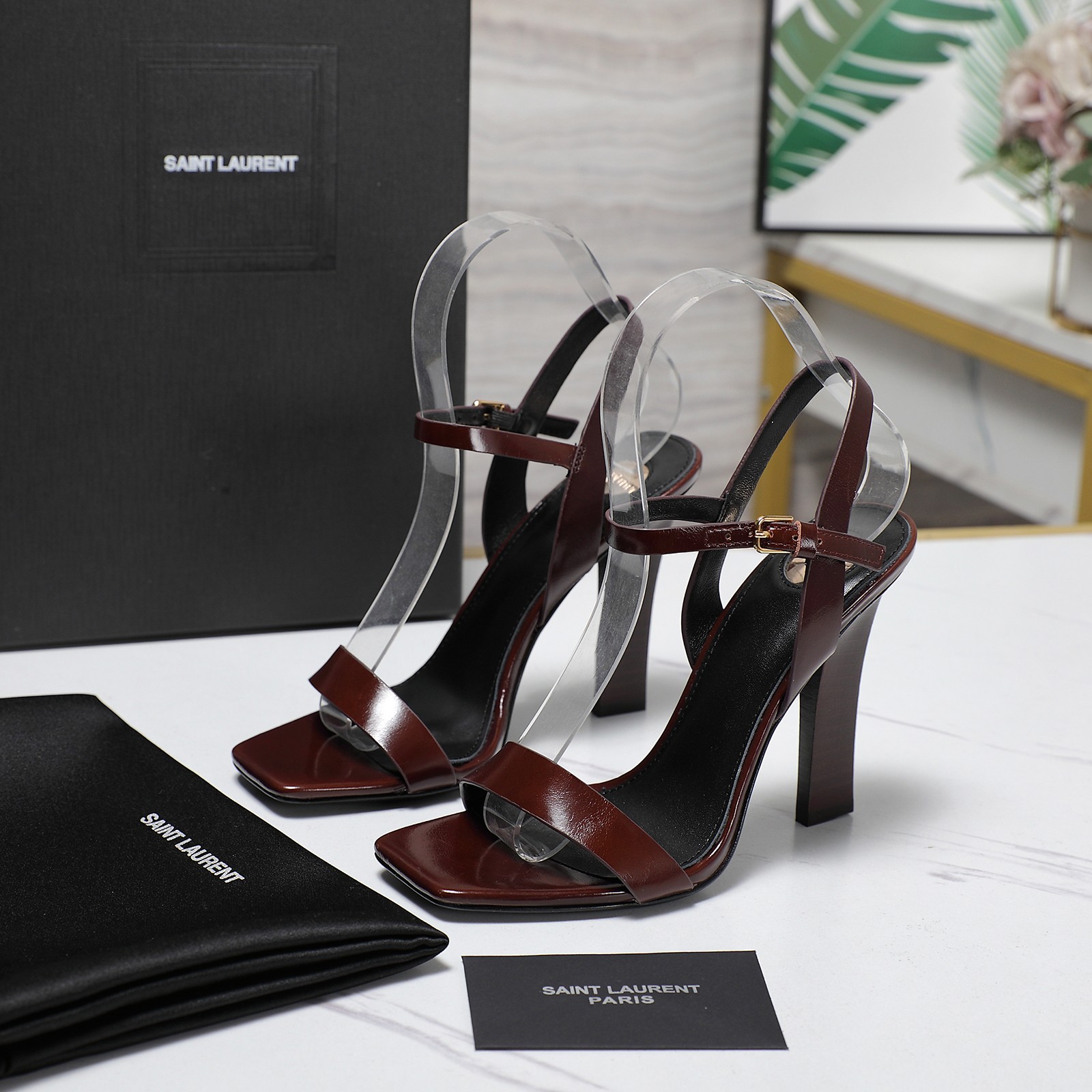 YSL Single-strap high-heeled sandals