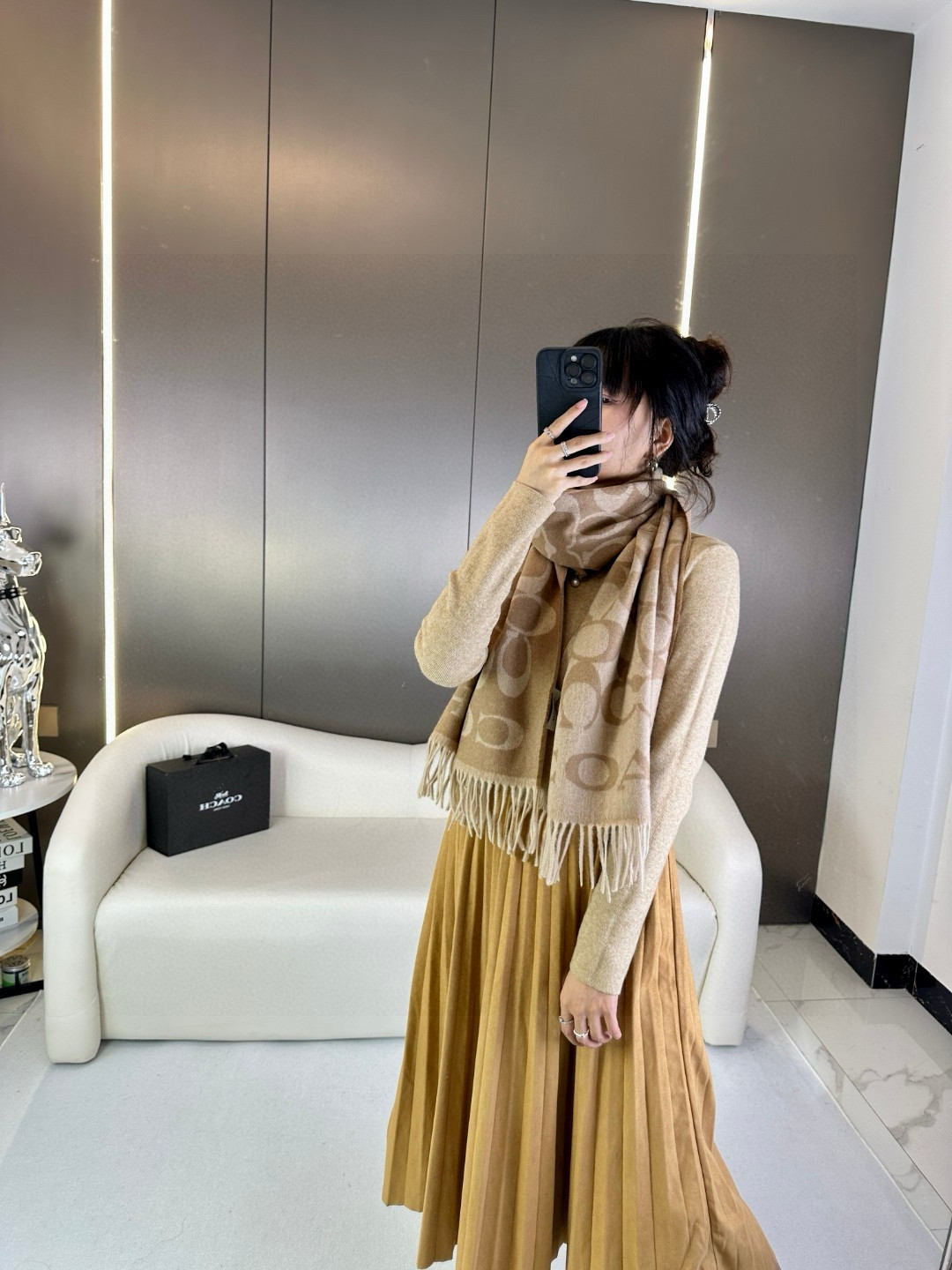 Coach Cashmere Wool Scarf