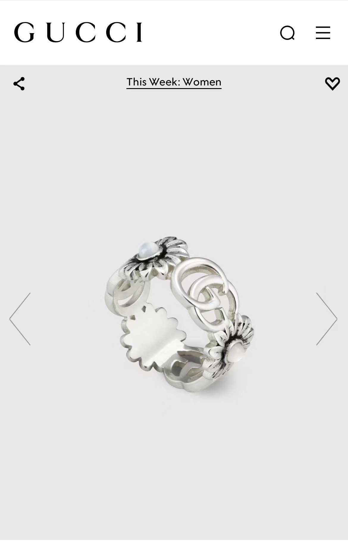GUCCI GG Marmont Ring