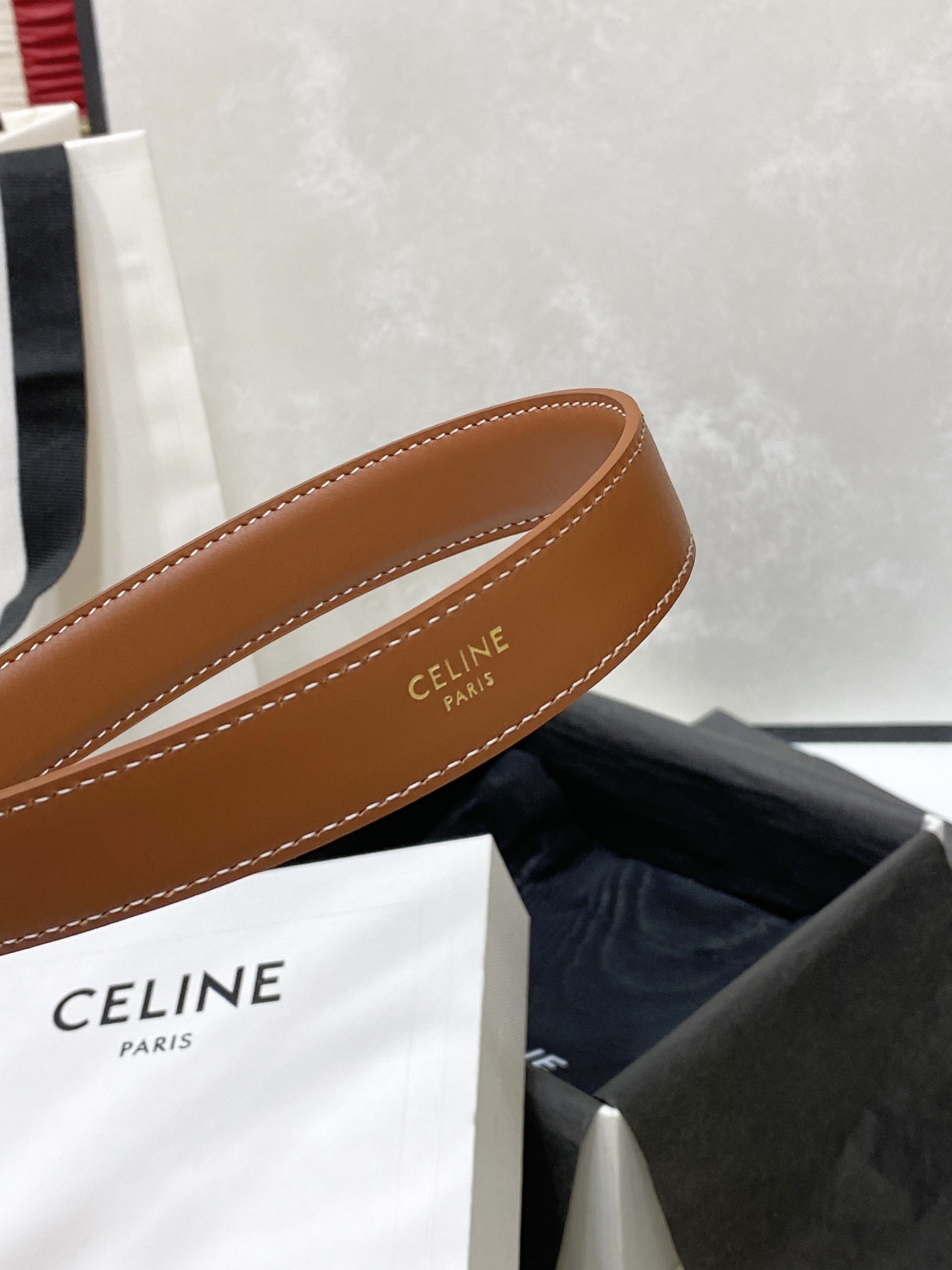 Celine MARCO Cow Leather Diamond Belt For Women