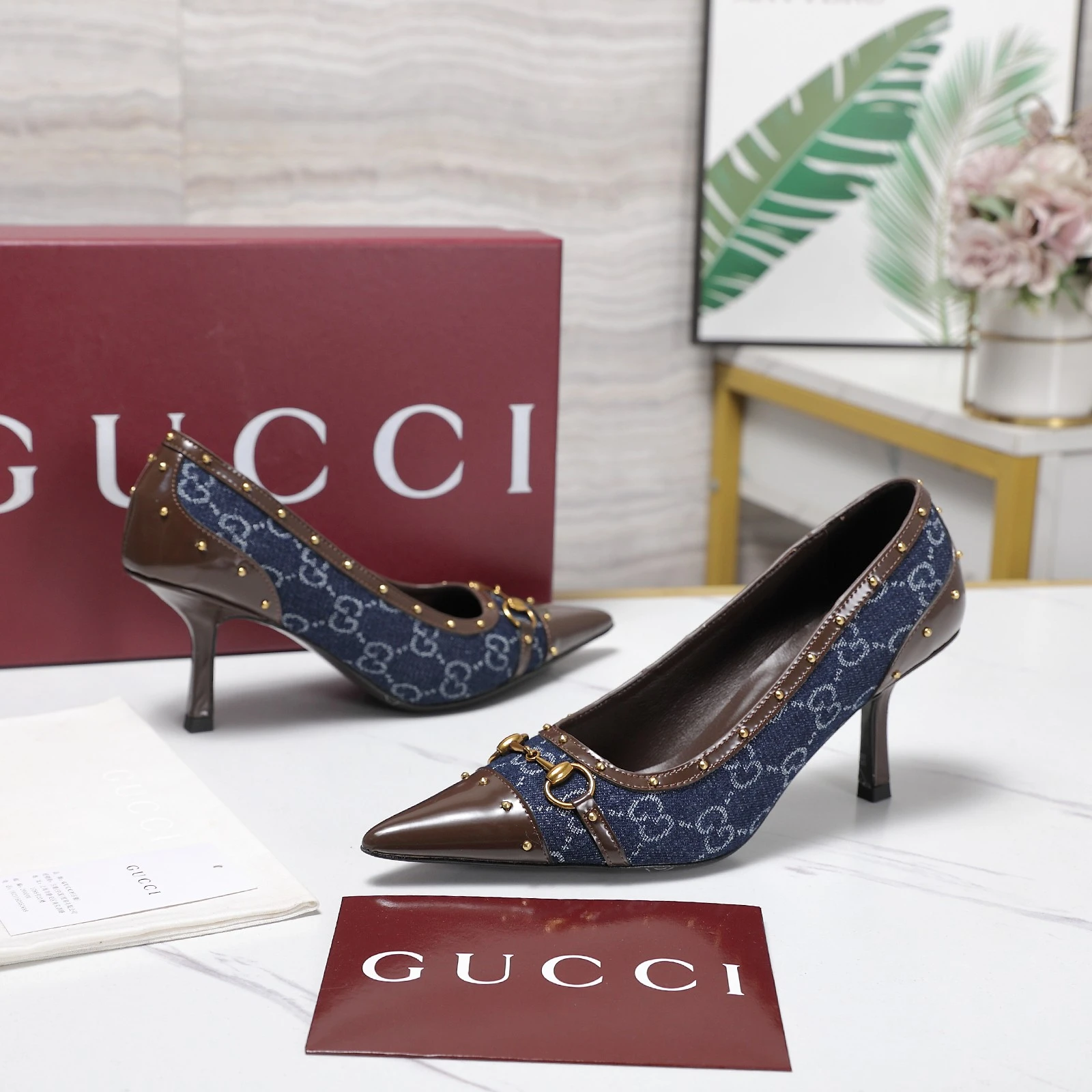 Gucci Horsebit and Stud High-Heeled Shoes