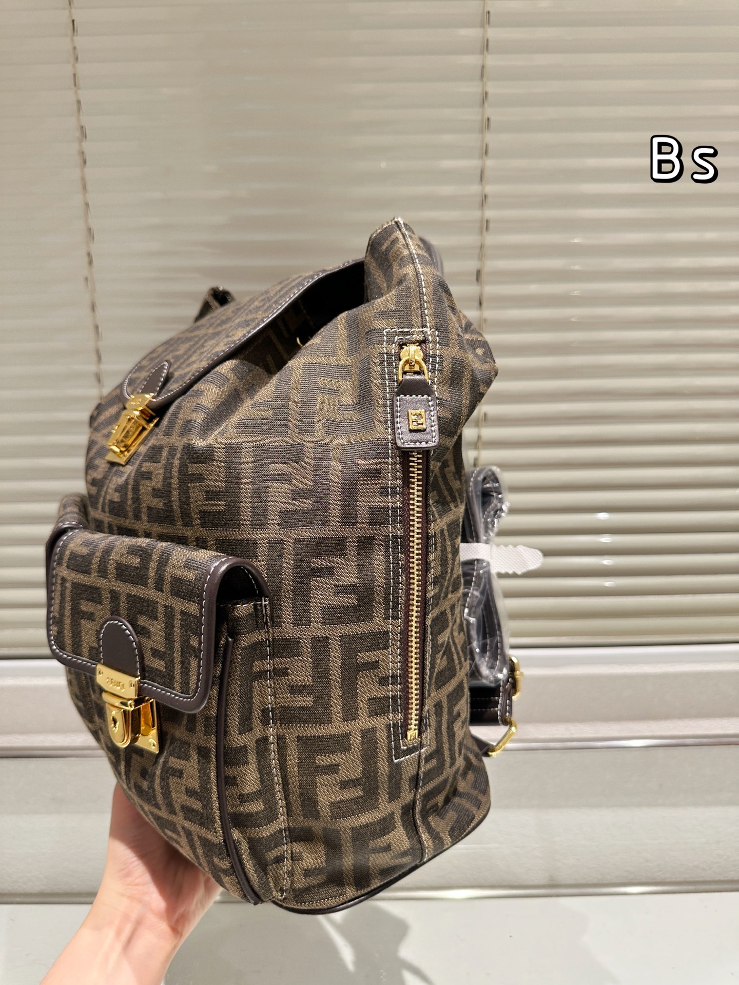 FENDI FF Monogram Double Shoulder Bag