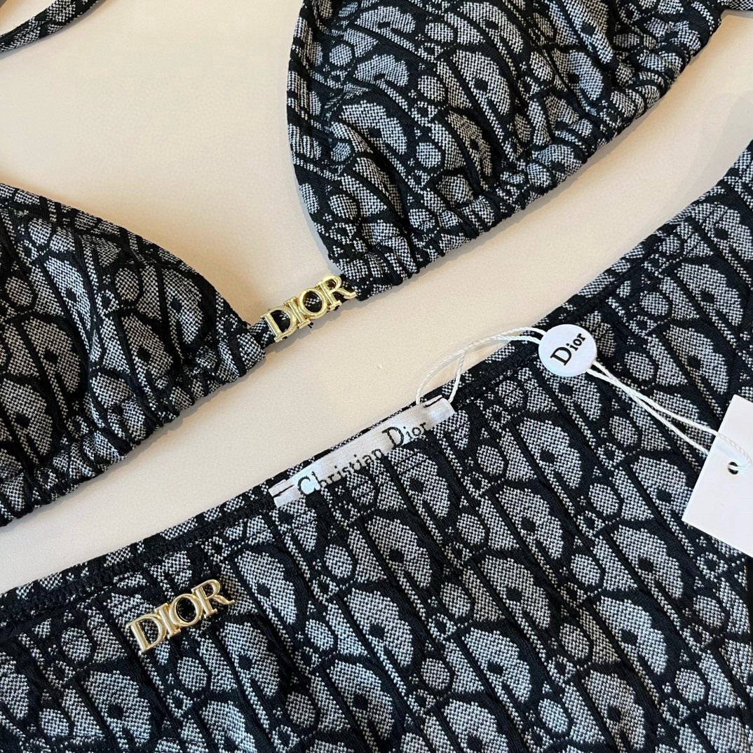 Dior Halterneck 2 Piece Swimsuit Bikini Set