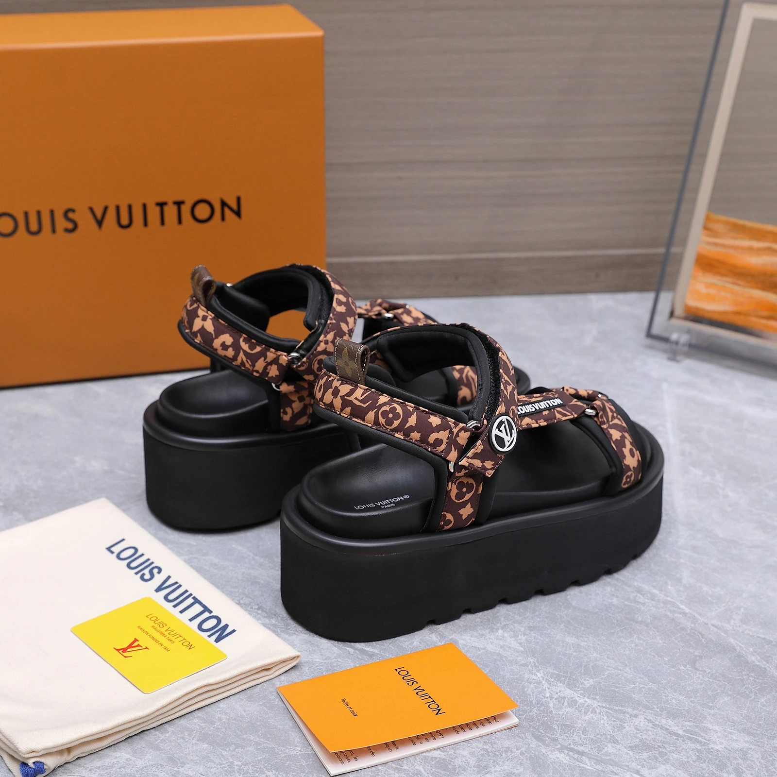 2026 Louis Vuitton × BIRKENSTOCK Collaboration Boston Beach Sandals