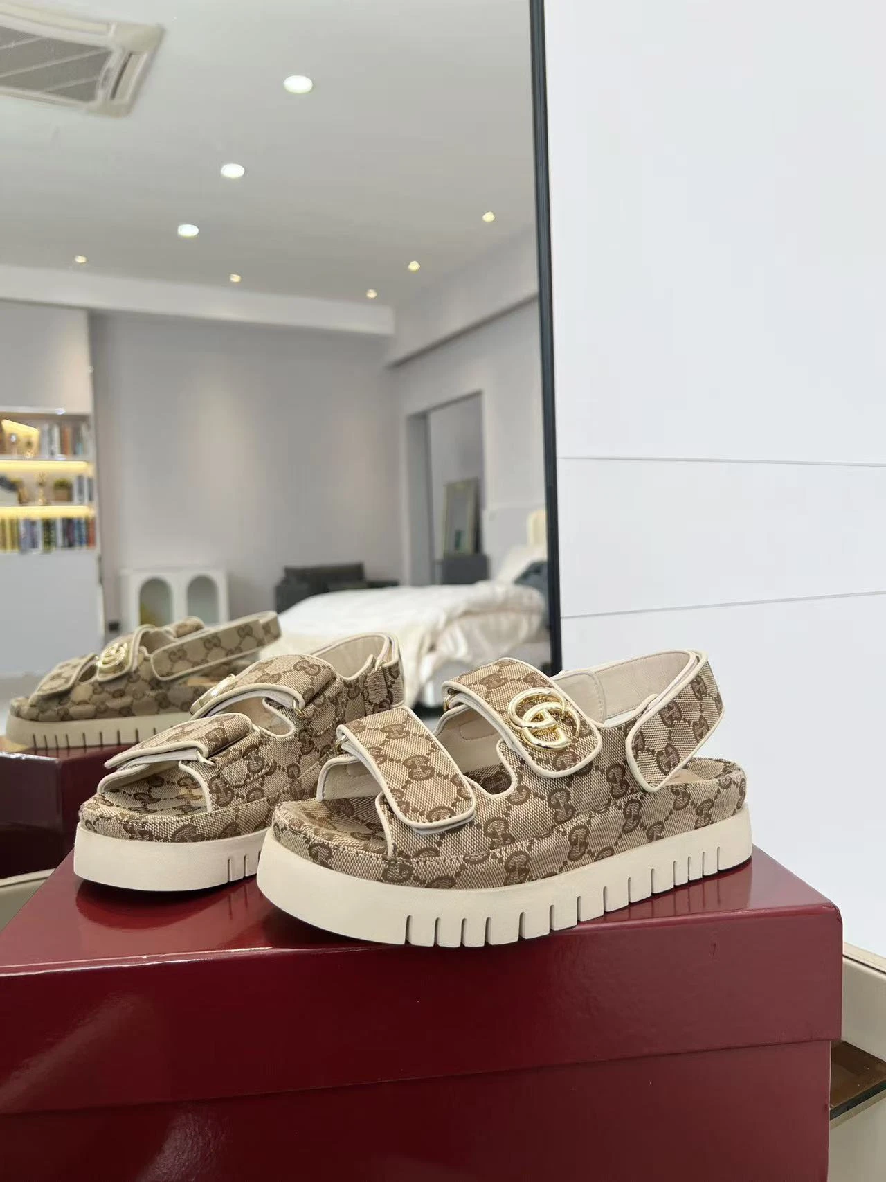 Gucci Velcro Platform Sandals