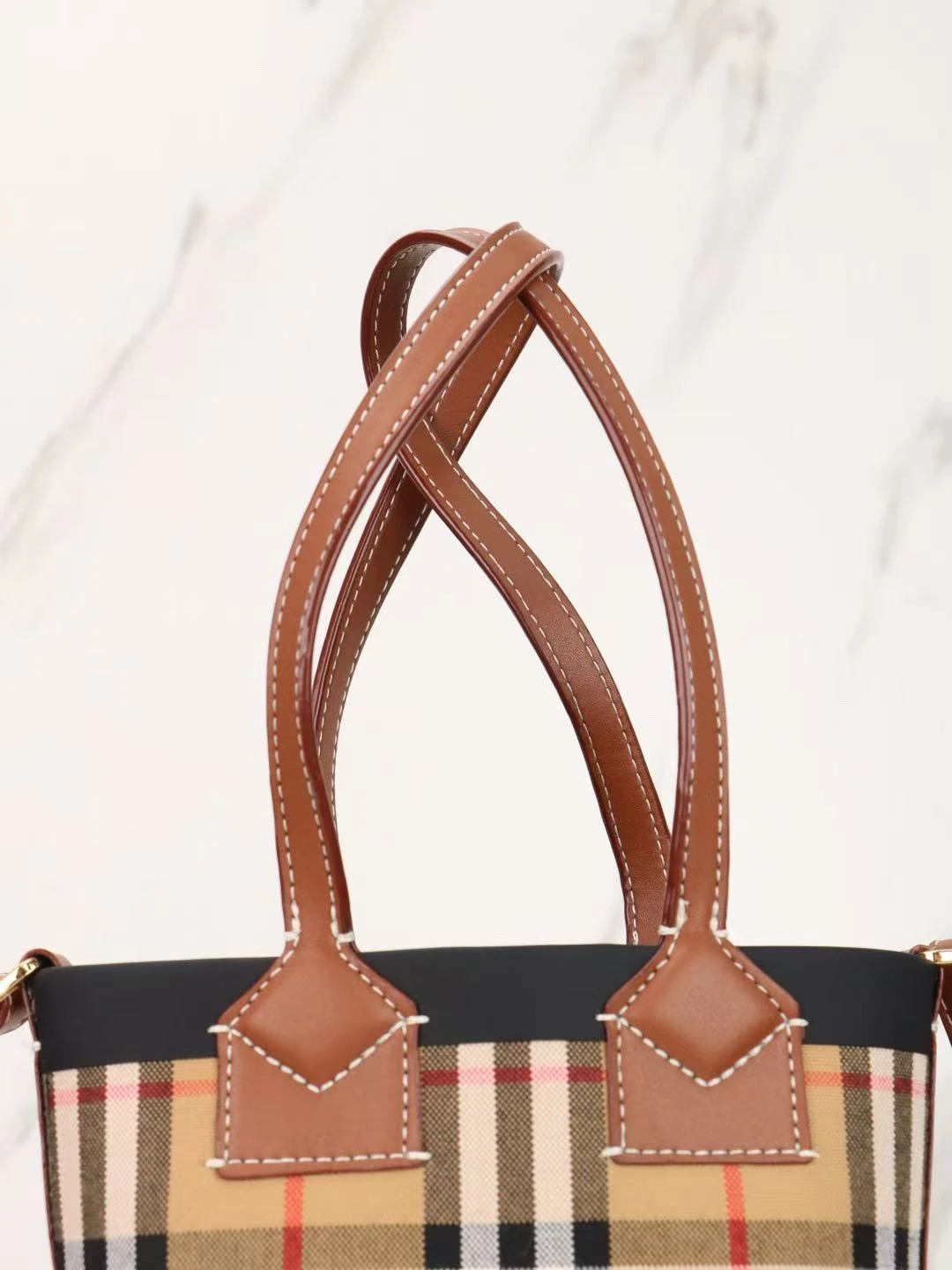 Burberry Cabbage Check Bucket Bag