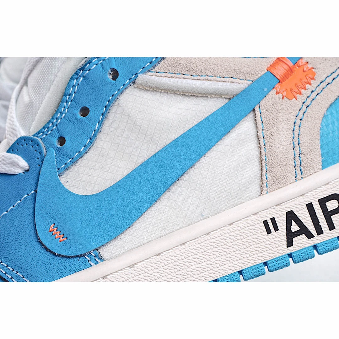 Air Jordan 1 Retro High OFF-WHITE University Blue UNC THE THE OW北卡蓝