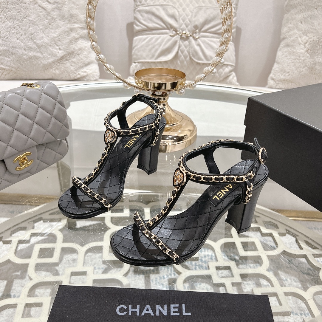 Chanel 25S Chain High Heels Sandals