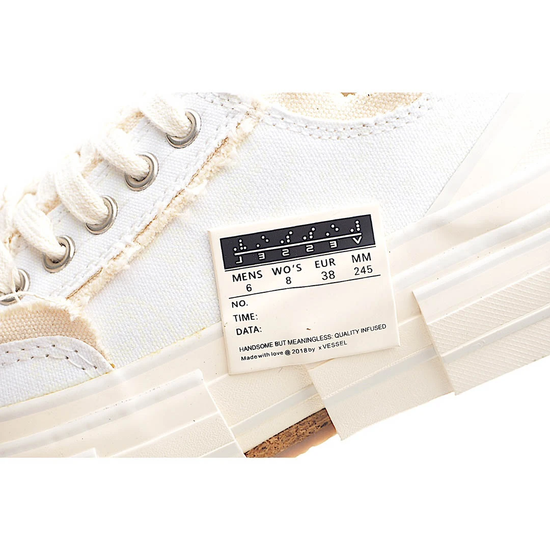 x VESSEL GOP Low canvas vulcanized sneakers