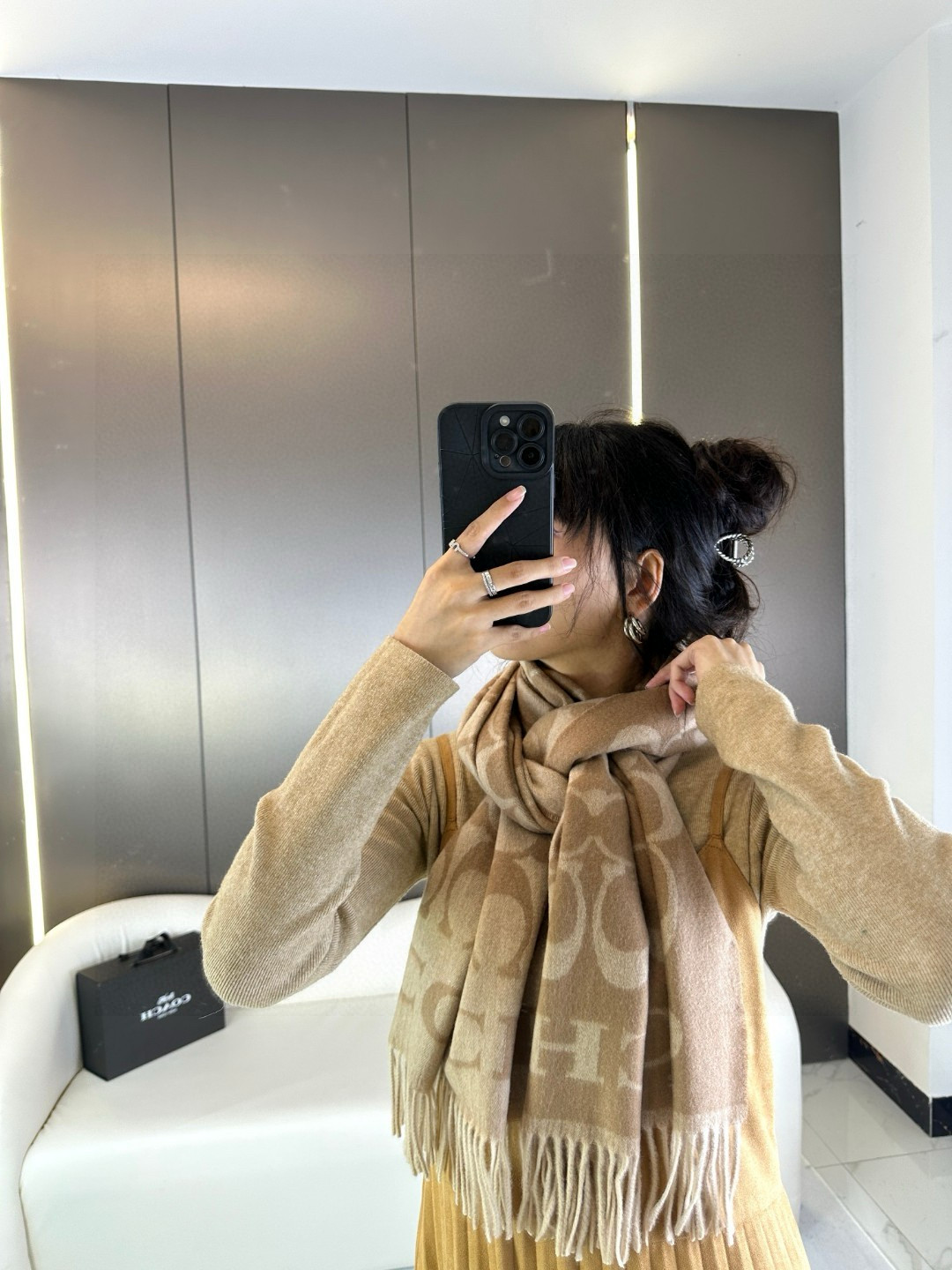 Coach Cashmere Wool Scarf