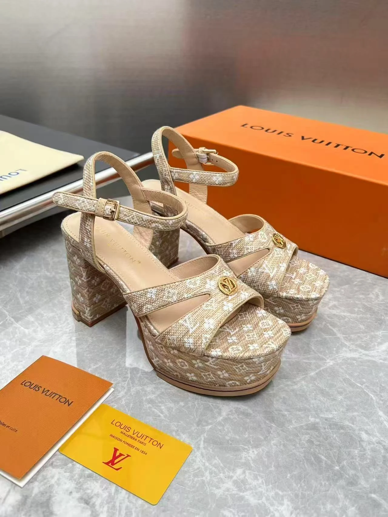 LV Platform Sandals