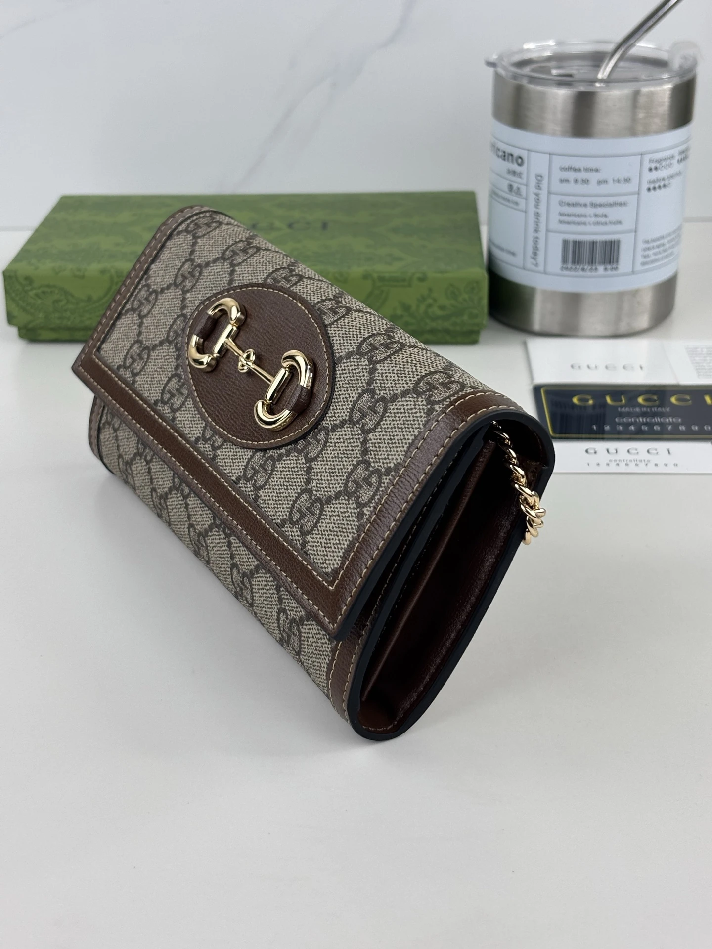 GG Supreme Wallet-style Crossbody Bag